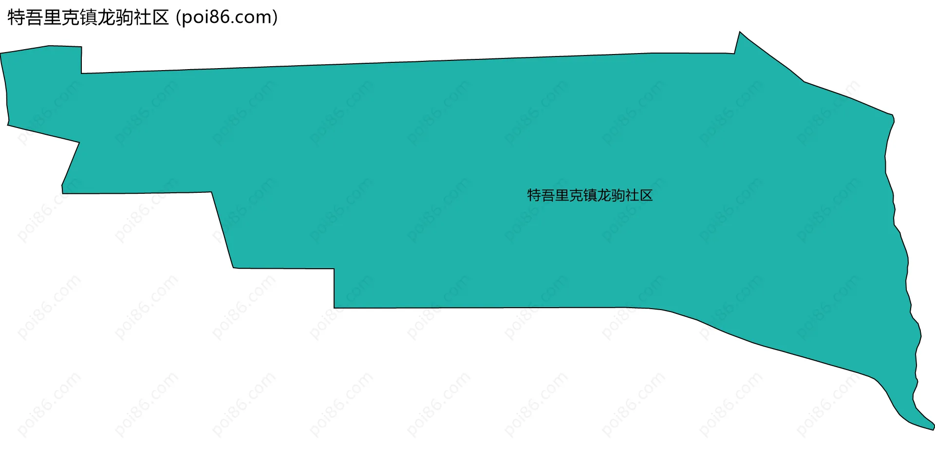 特吾里克镇龙驹社区边界地图
