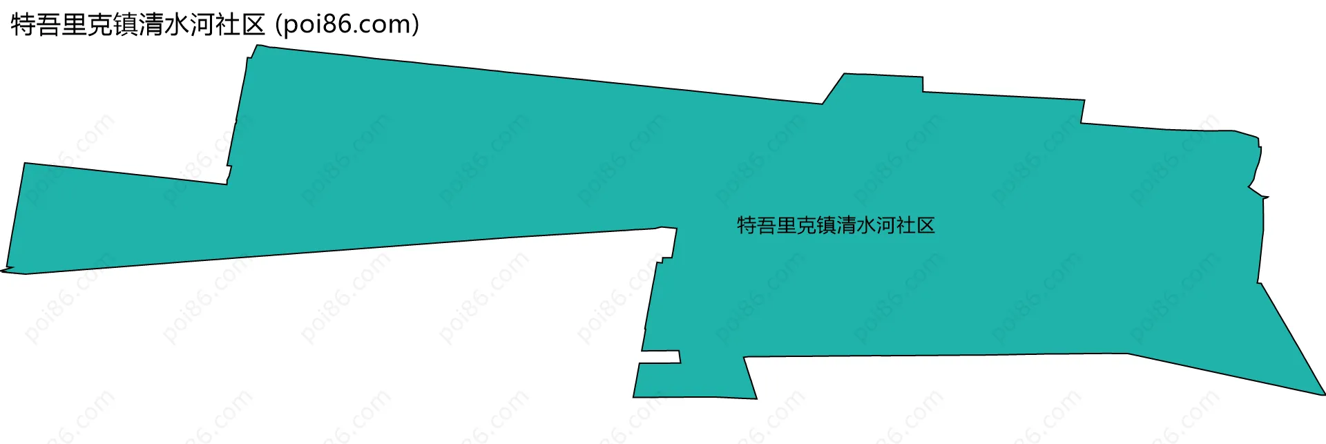 特吾里克镇清水河社区边界地图