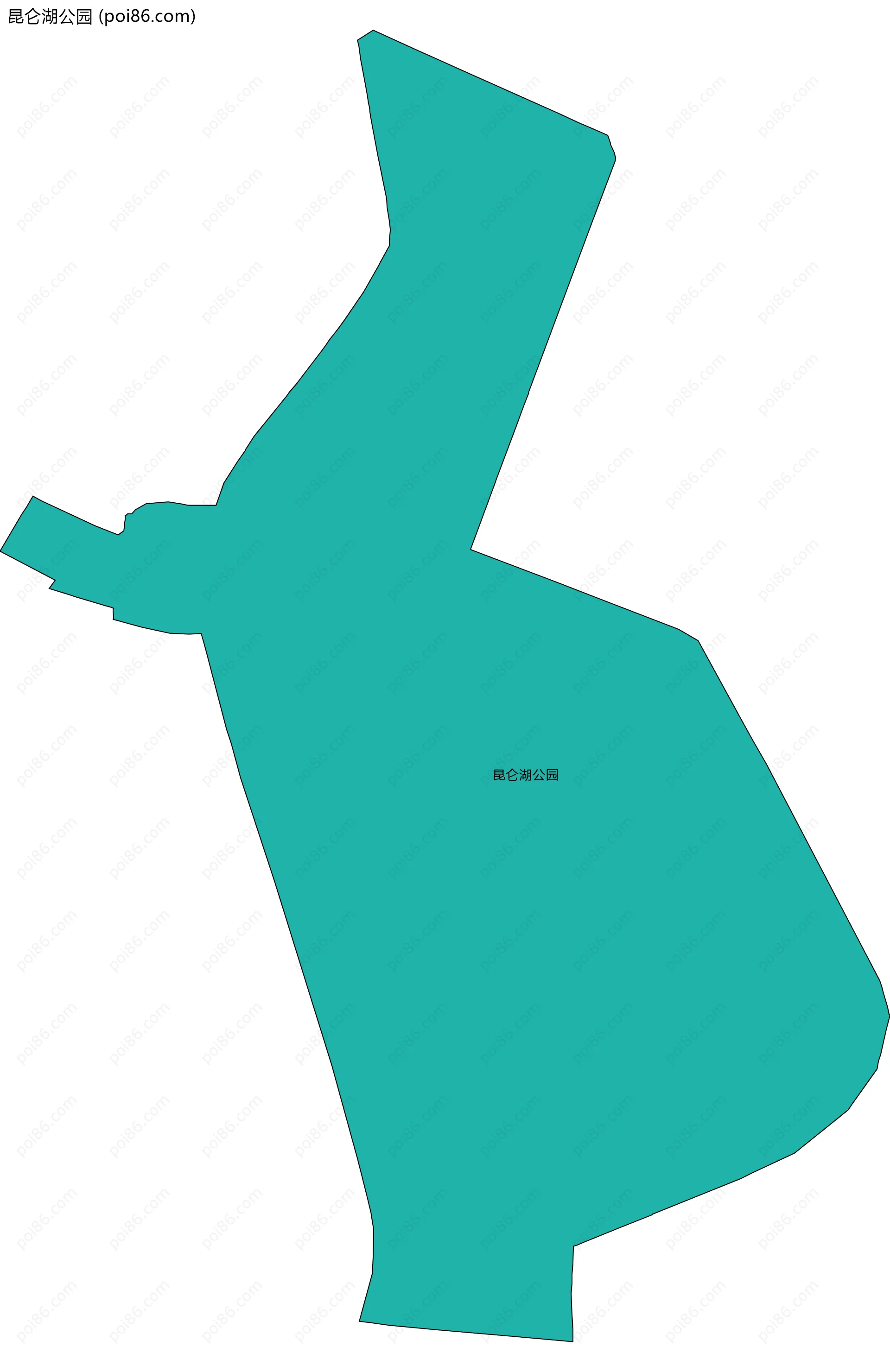 昆仑湖公园边界地图