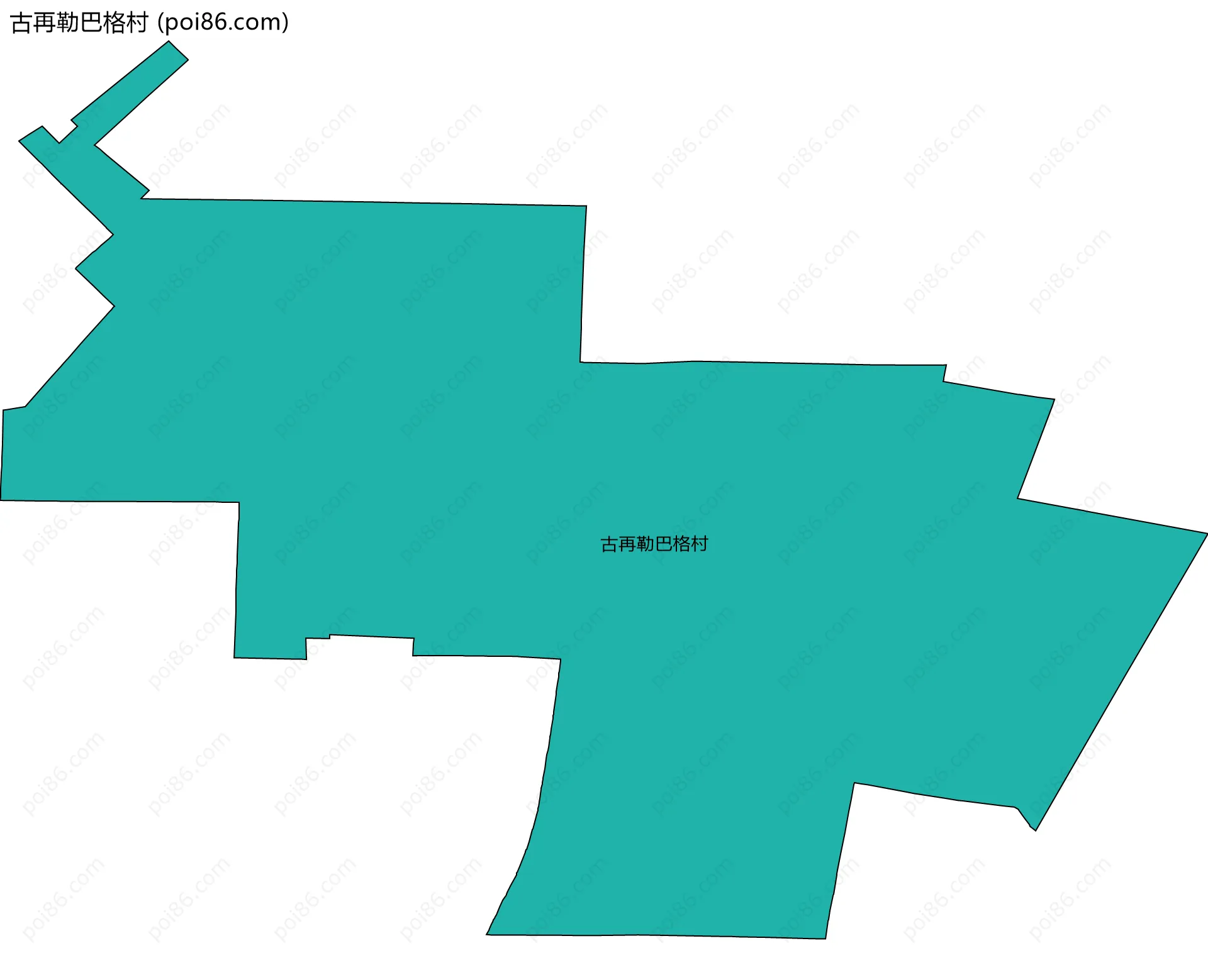 古再勒巴格村边界地图