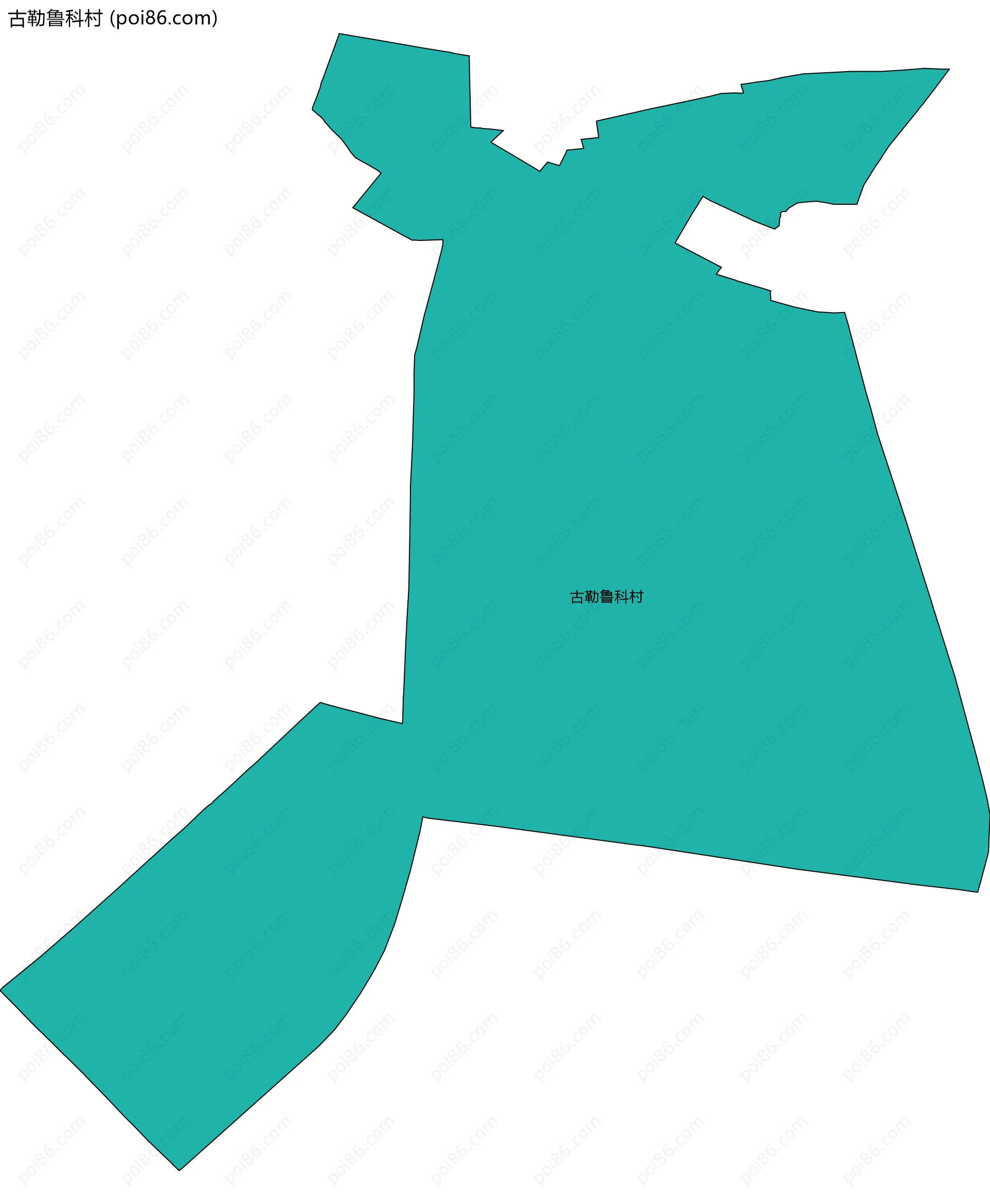 古勒鲁科村边界地图