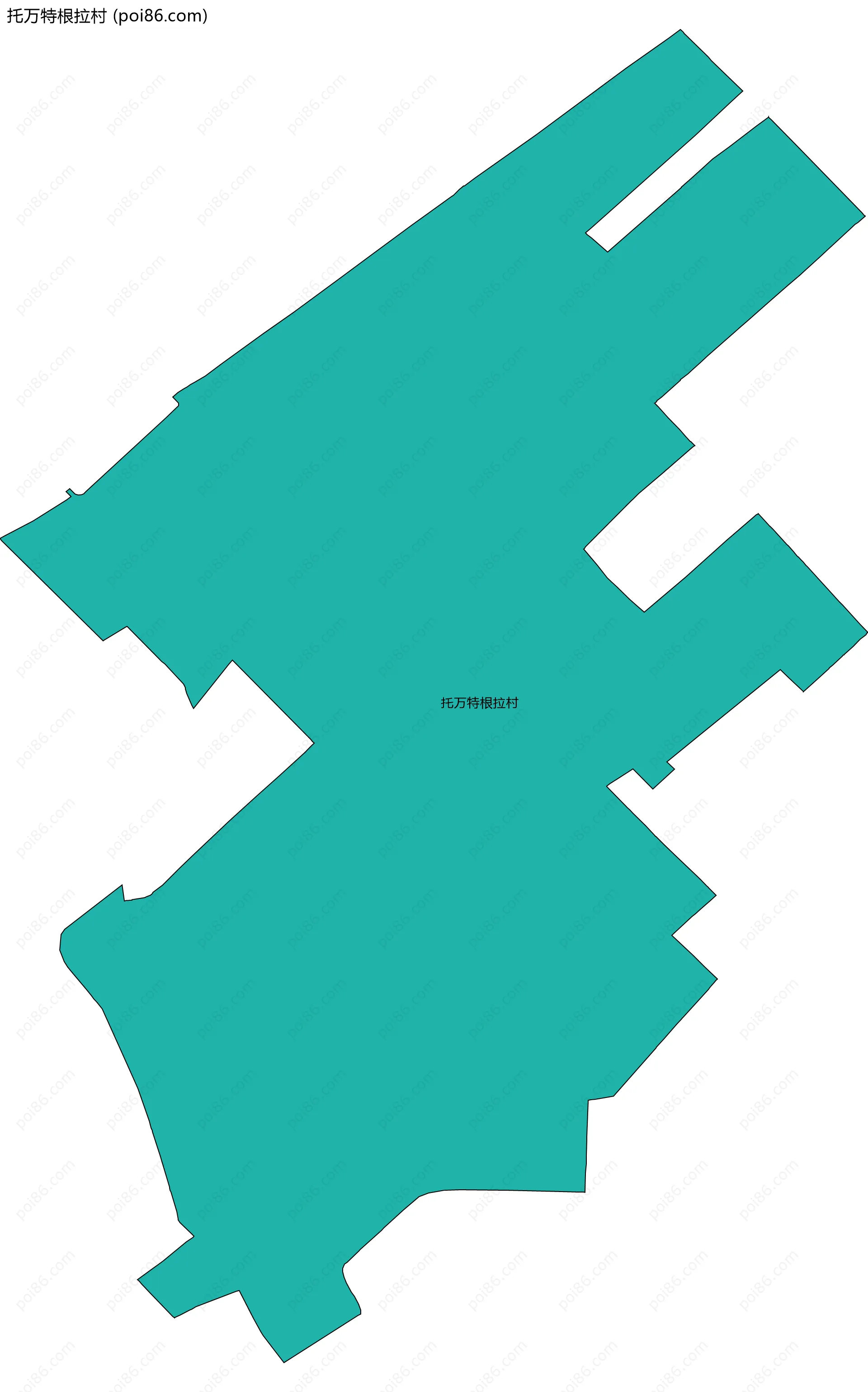 托万特根拉村边界地图