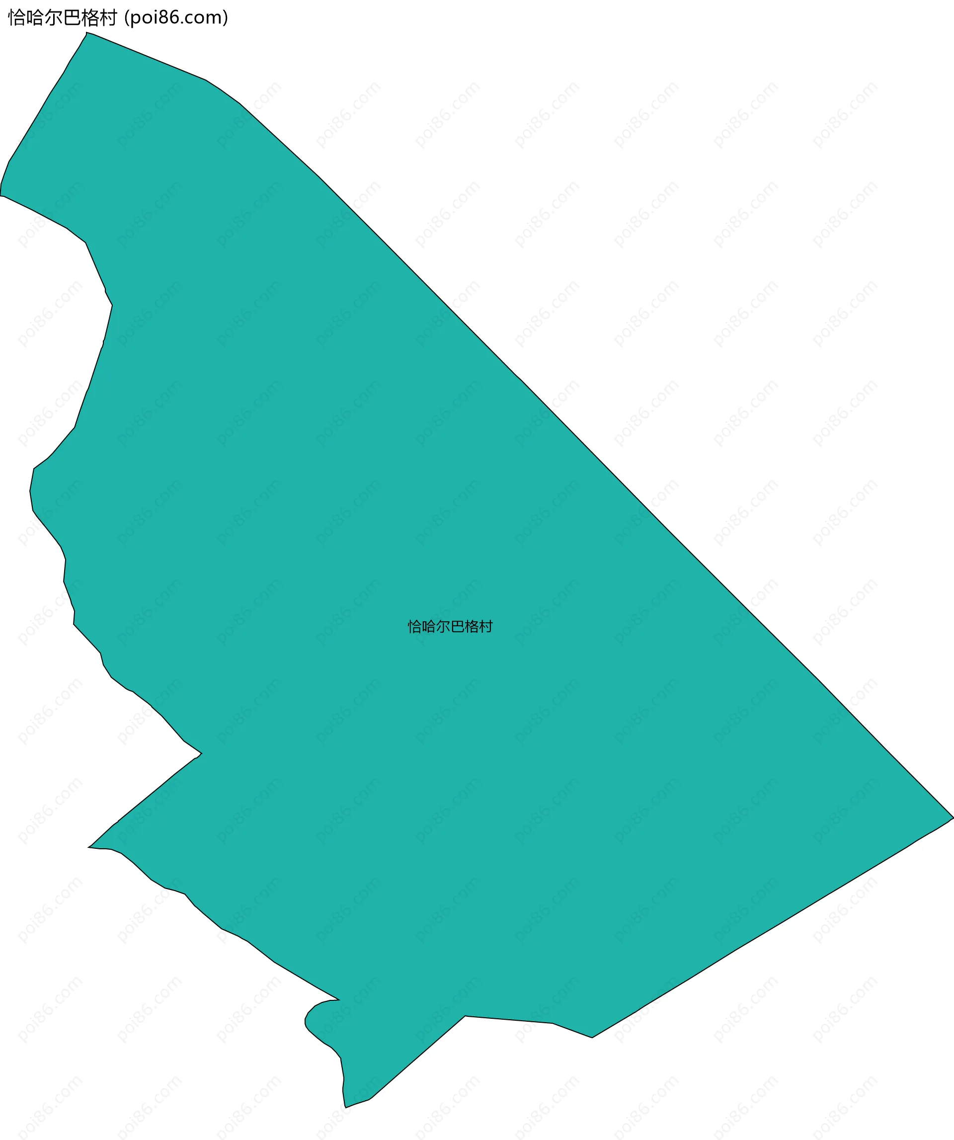 恰哈尔巴格村边界地图