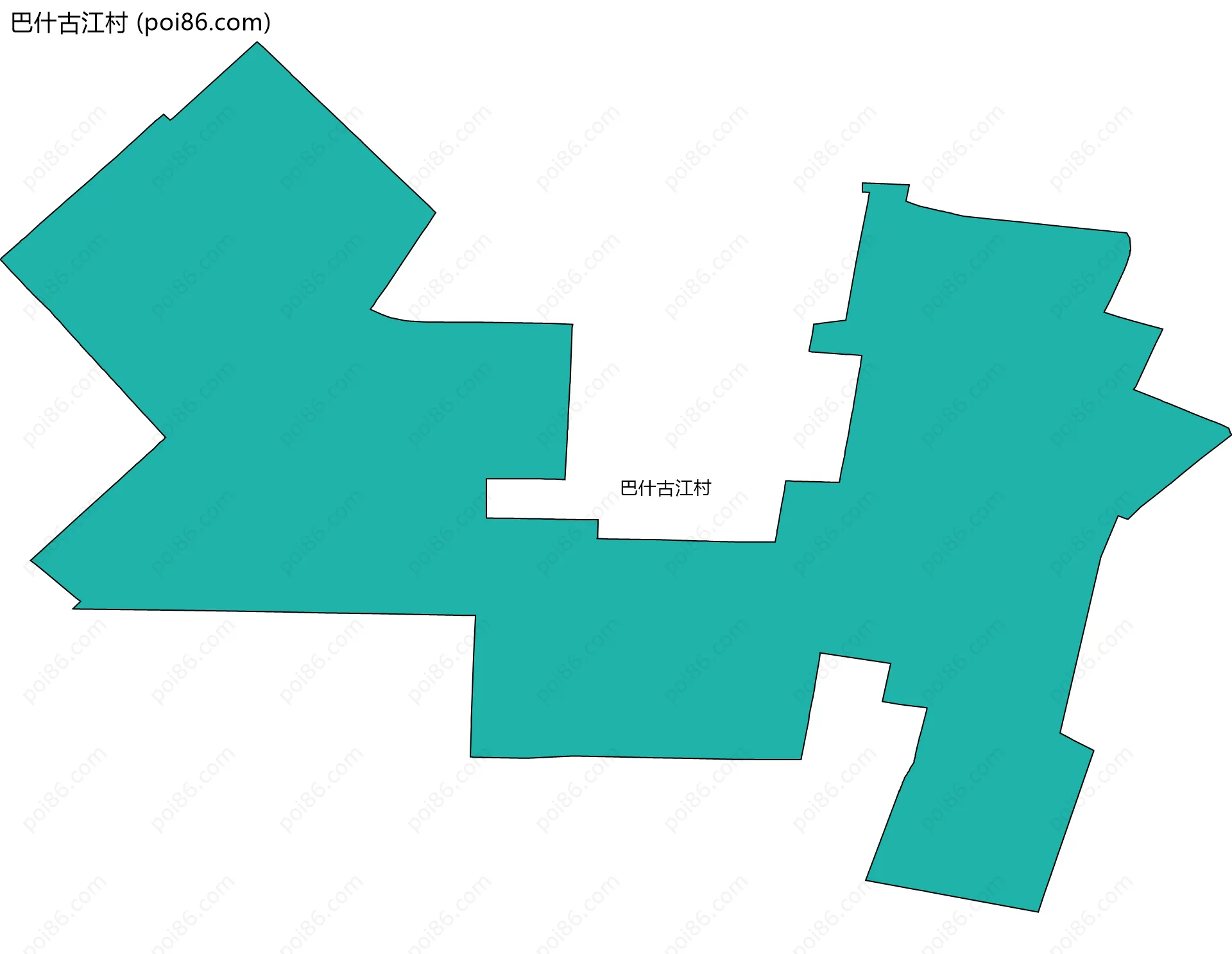巴什古江村边界地图