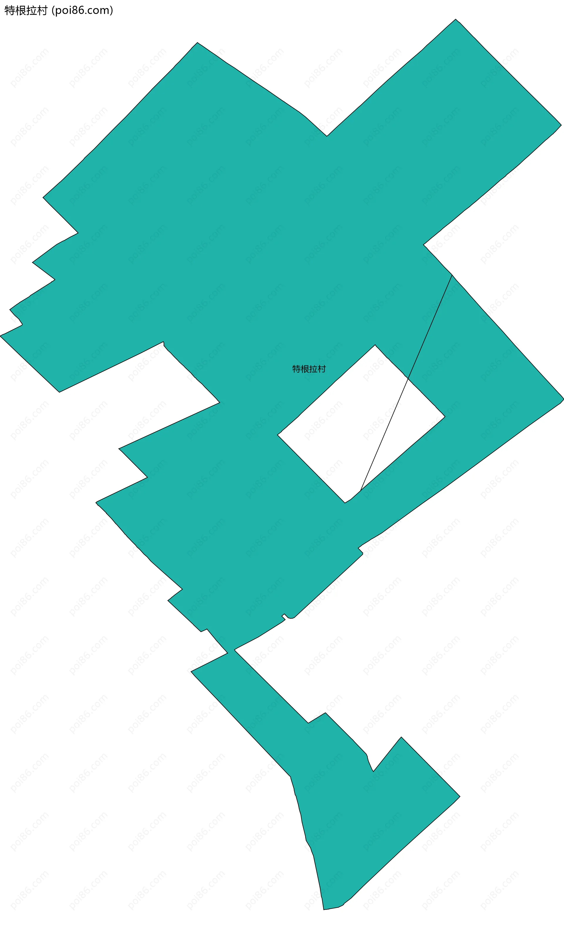 特根拉村边界地图