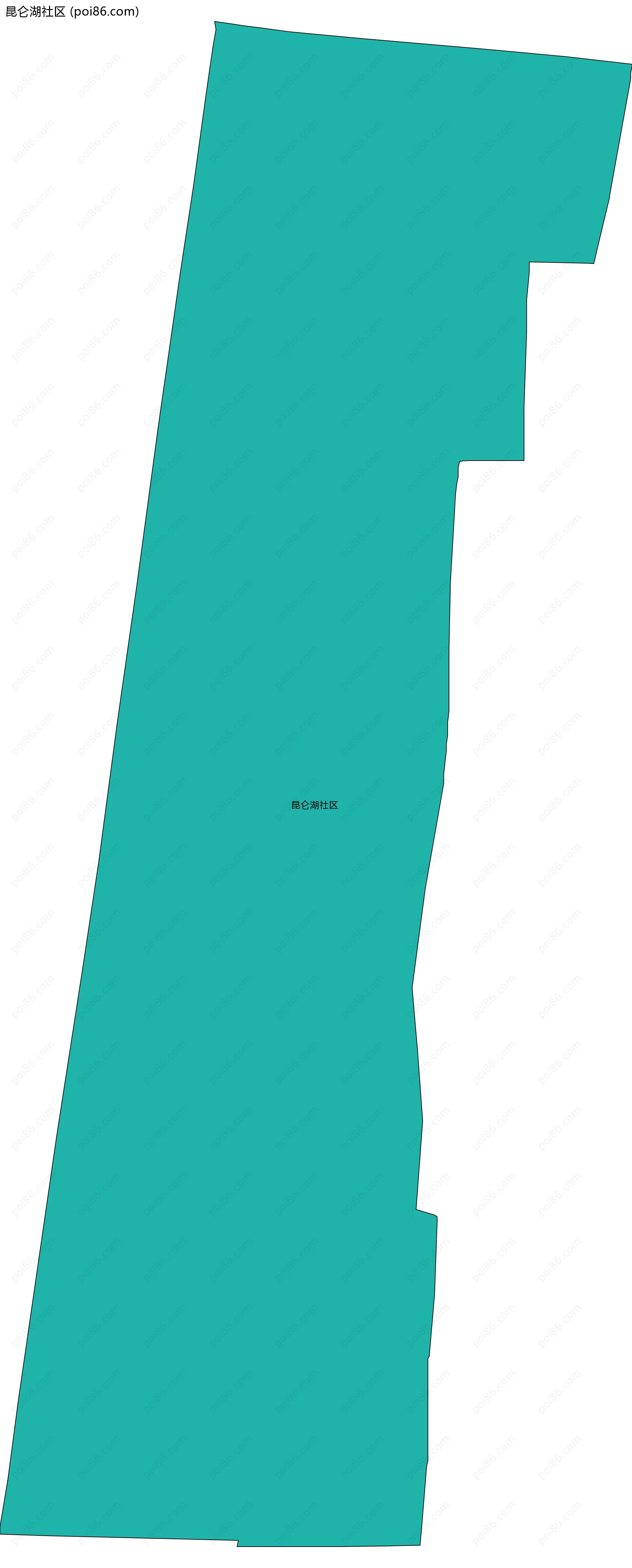 昆仑湖社区边界地图