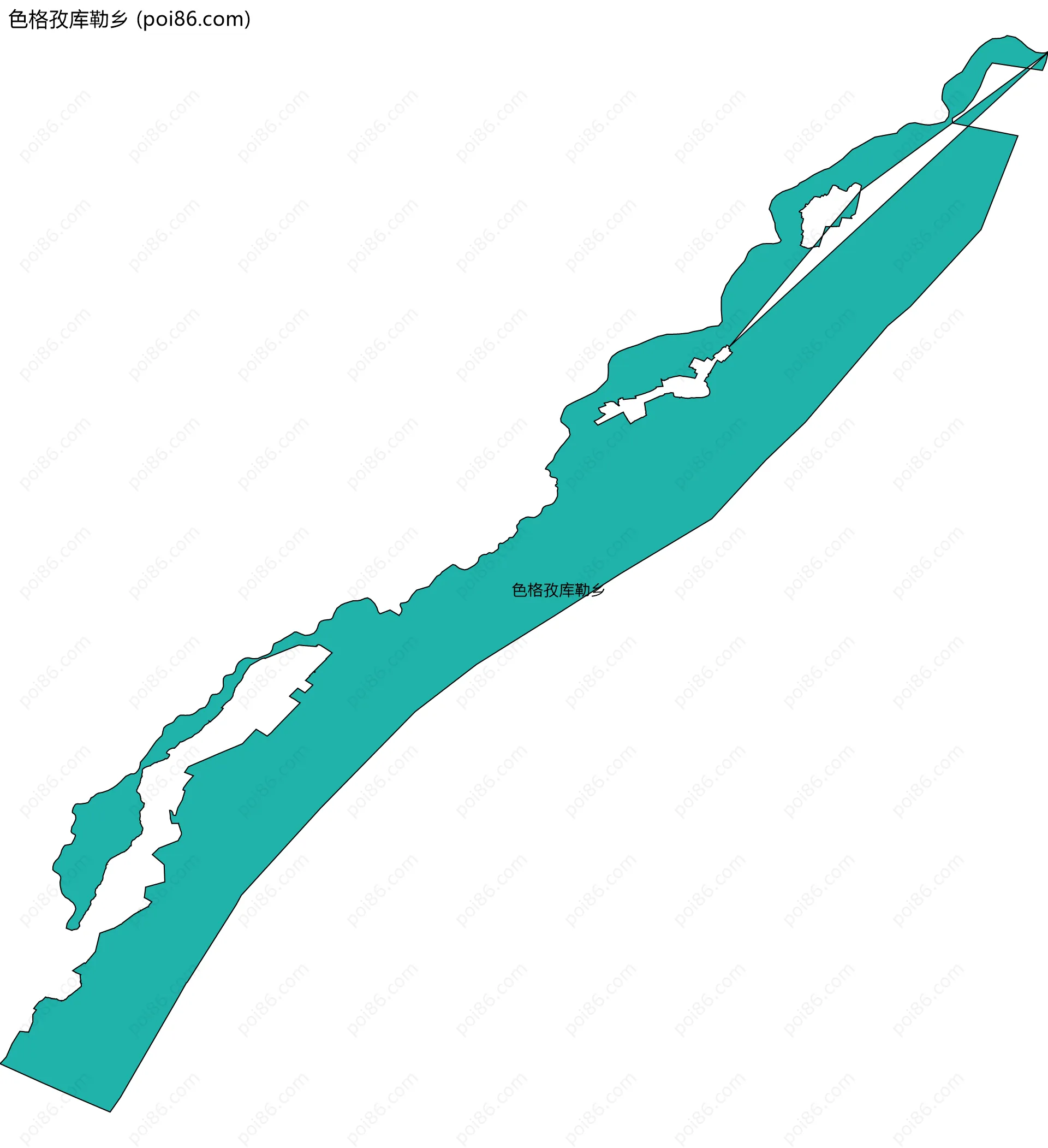 色格孜库勒乡边界地图