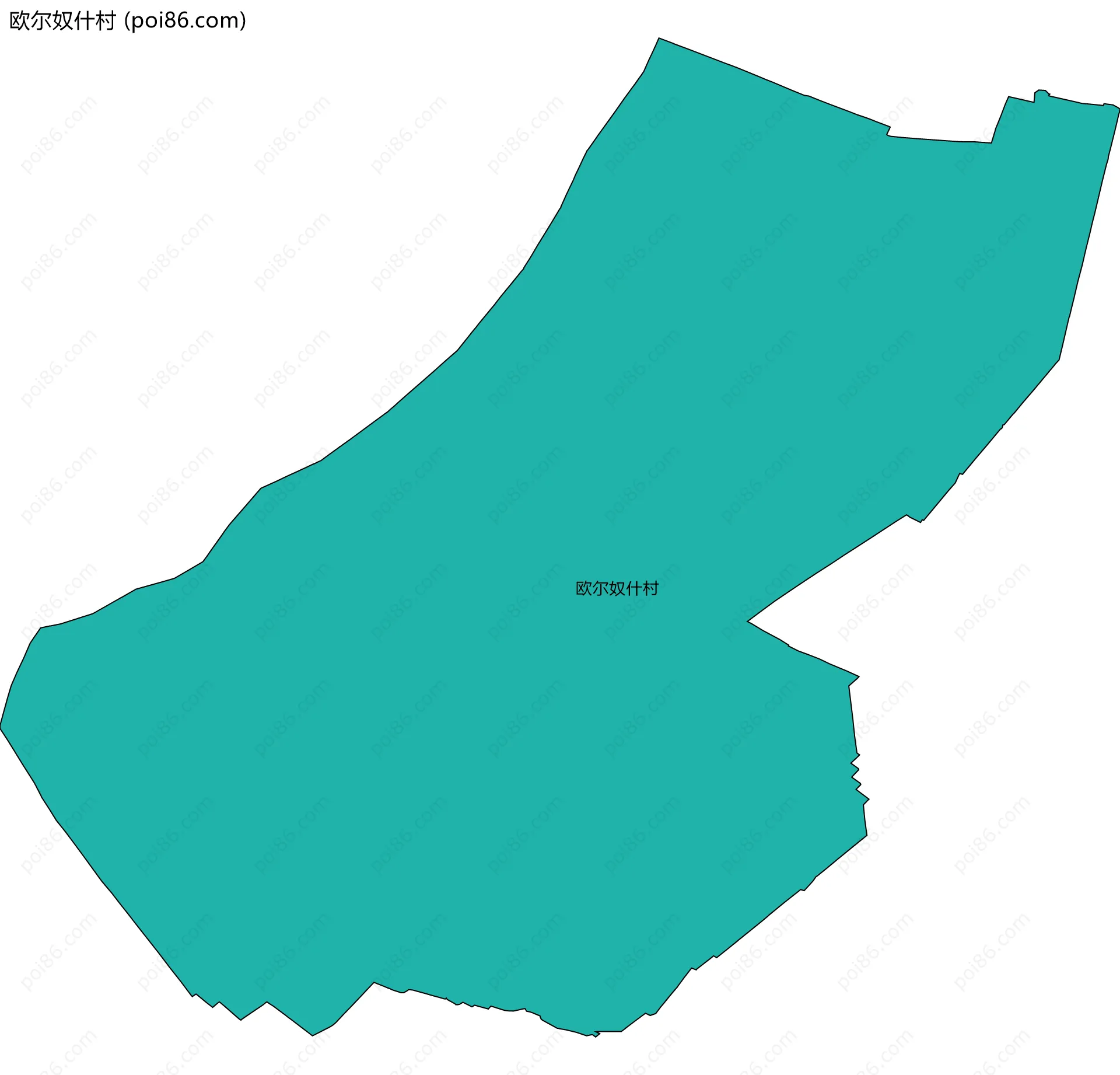 欧尔奴什村边界地图