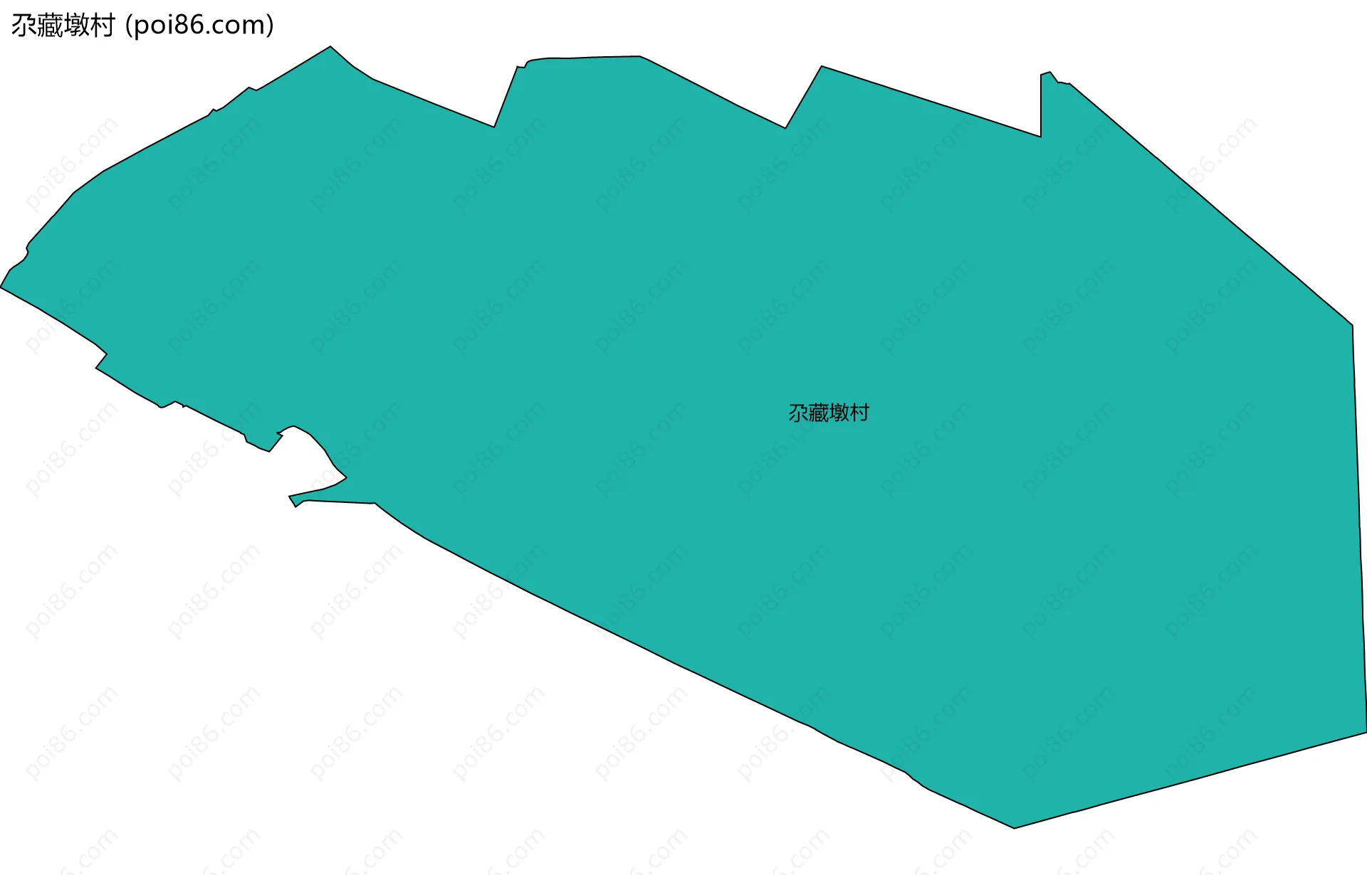 尕藏墩村边界地图