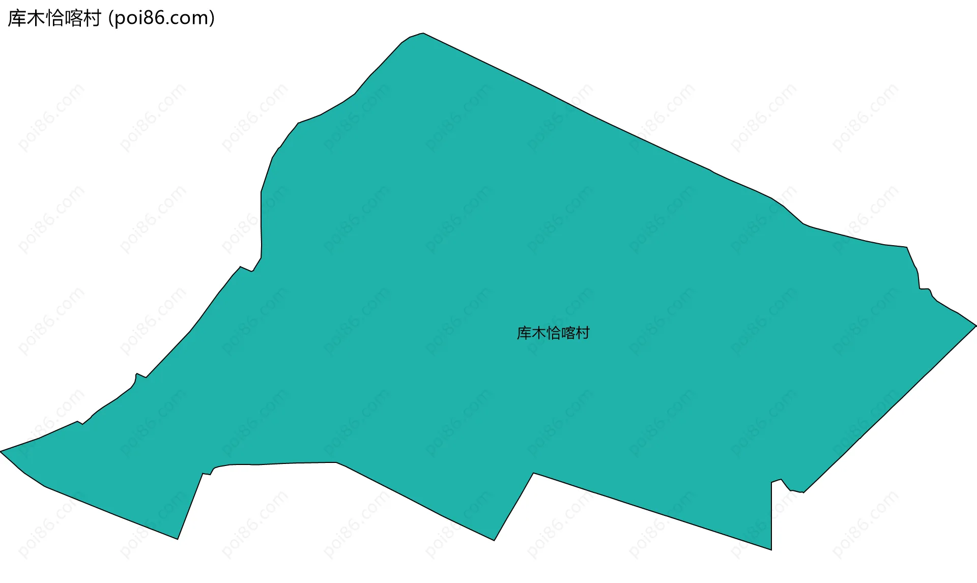 库木恰喀村边界地图