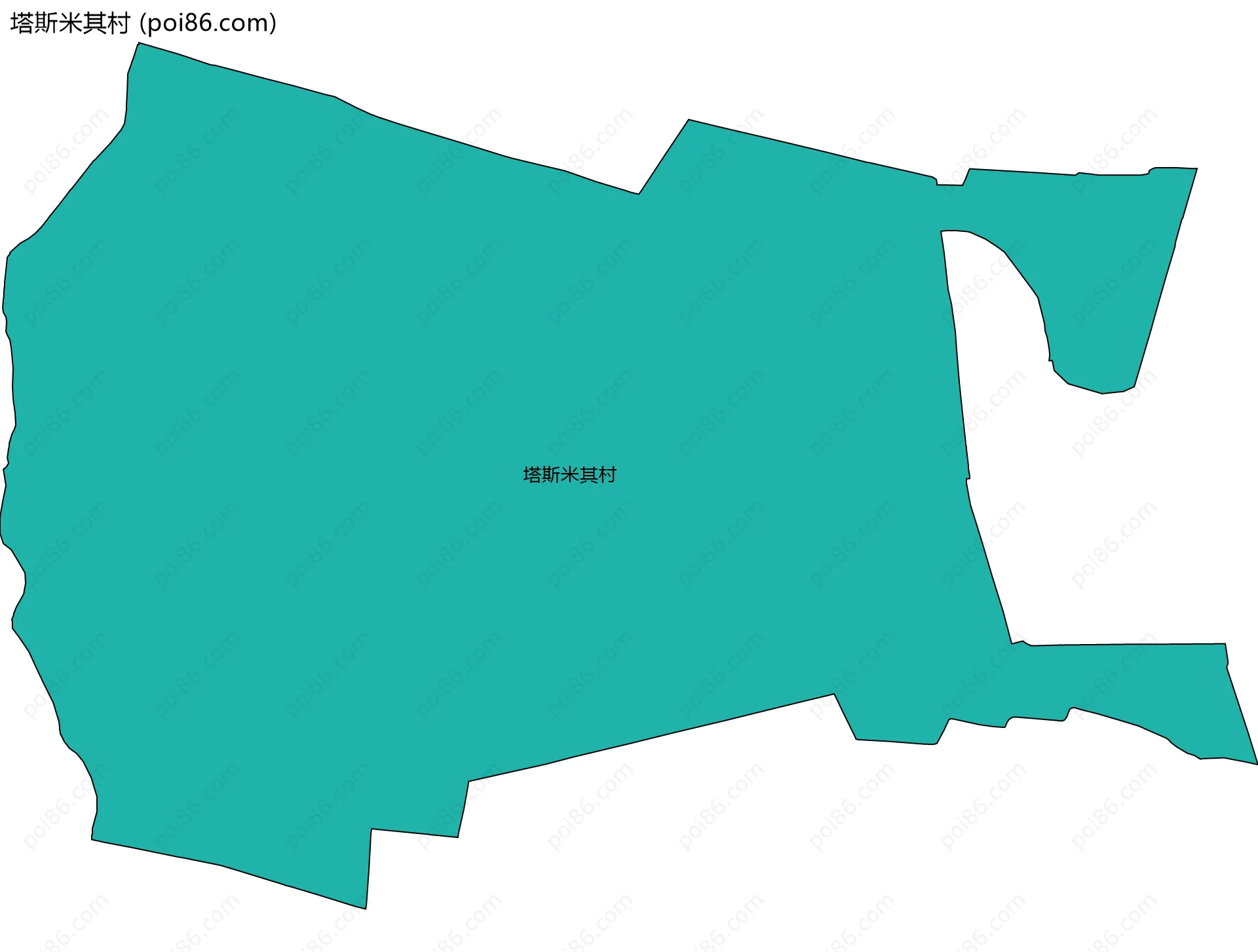 塔斯米其村边界地图