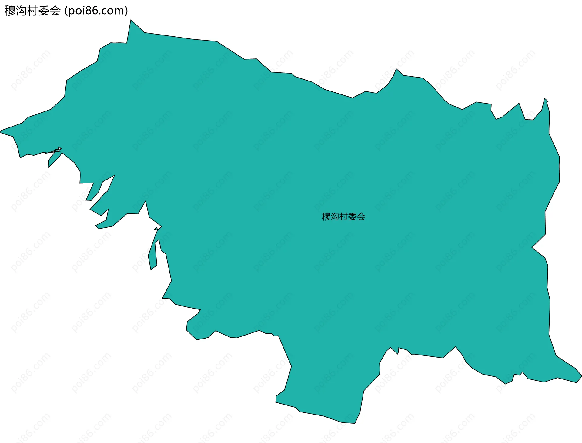 穆沟村委会边界地图