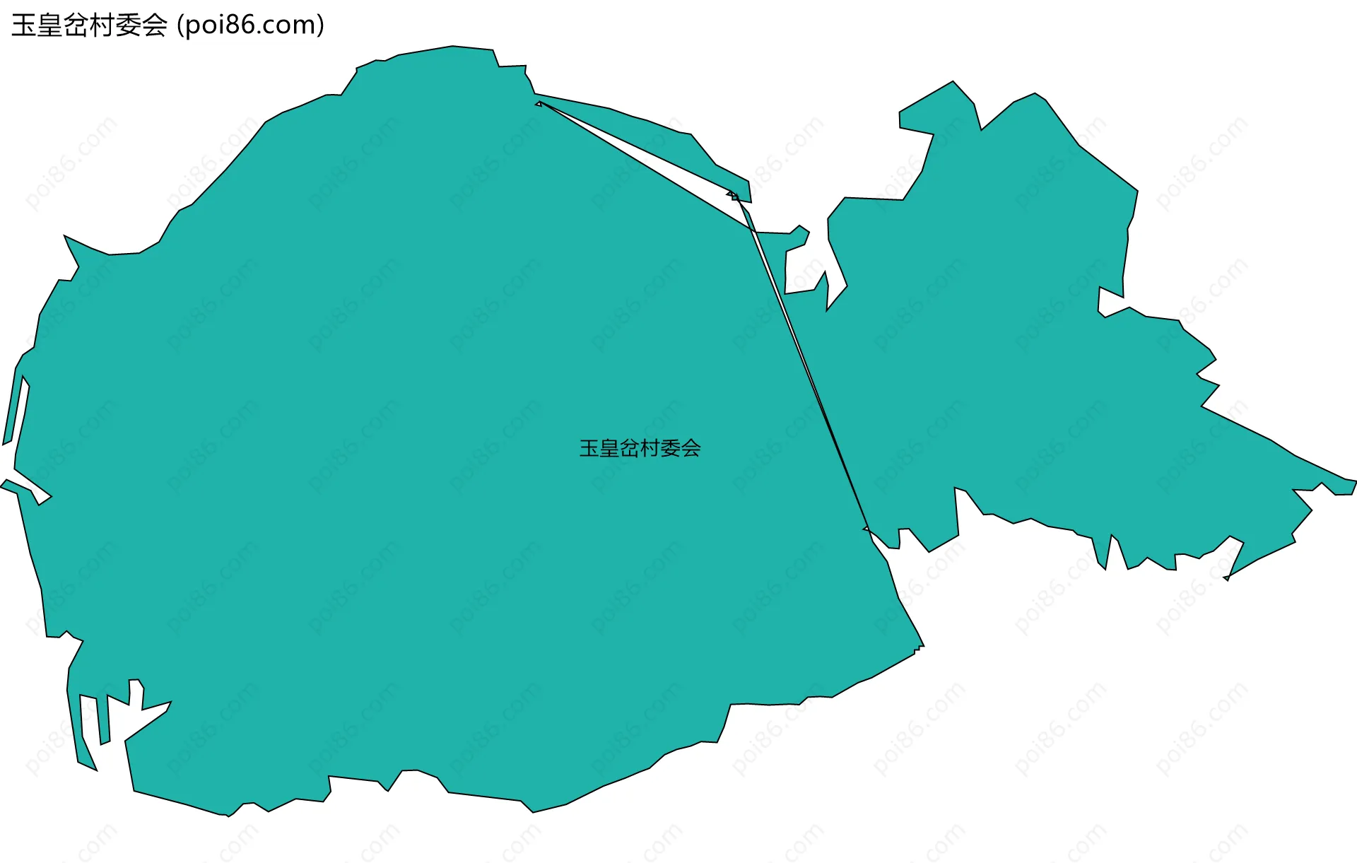玉皇岔村委会边界地图