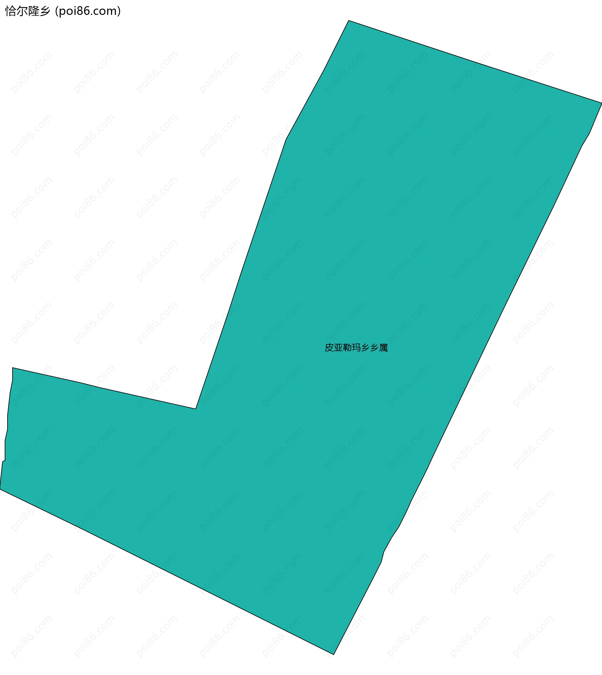 恰尔隆乡边界地图(五级行政区划)