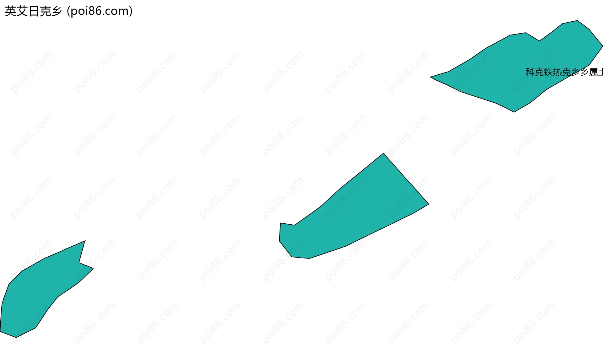 英艾日克乡边界地图(五级行政区划)