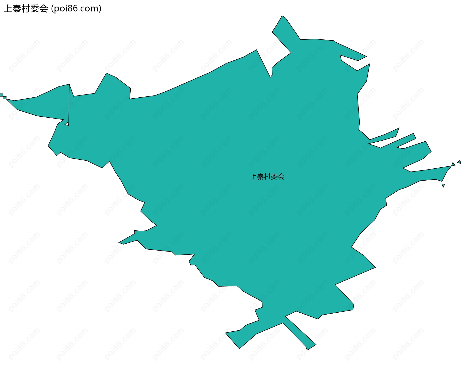 上秦村委会边界地图
