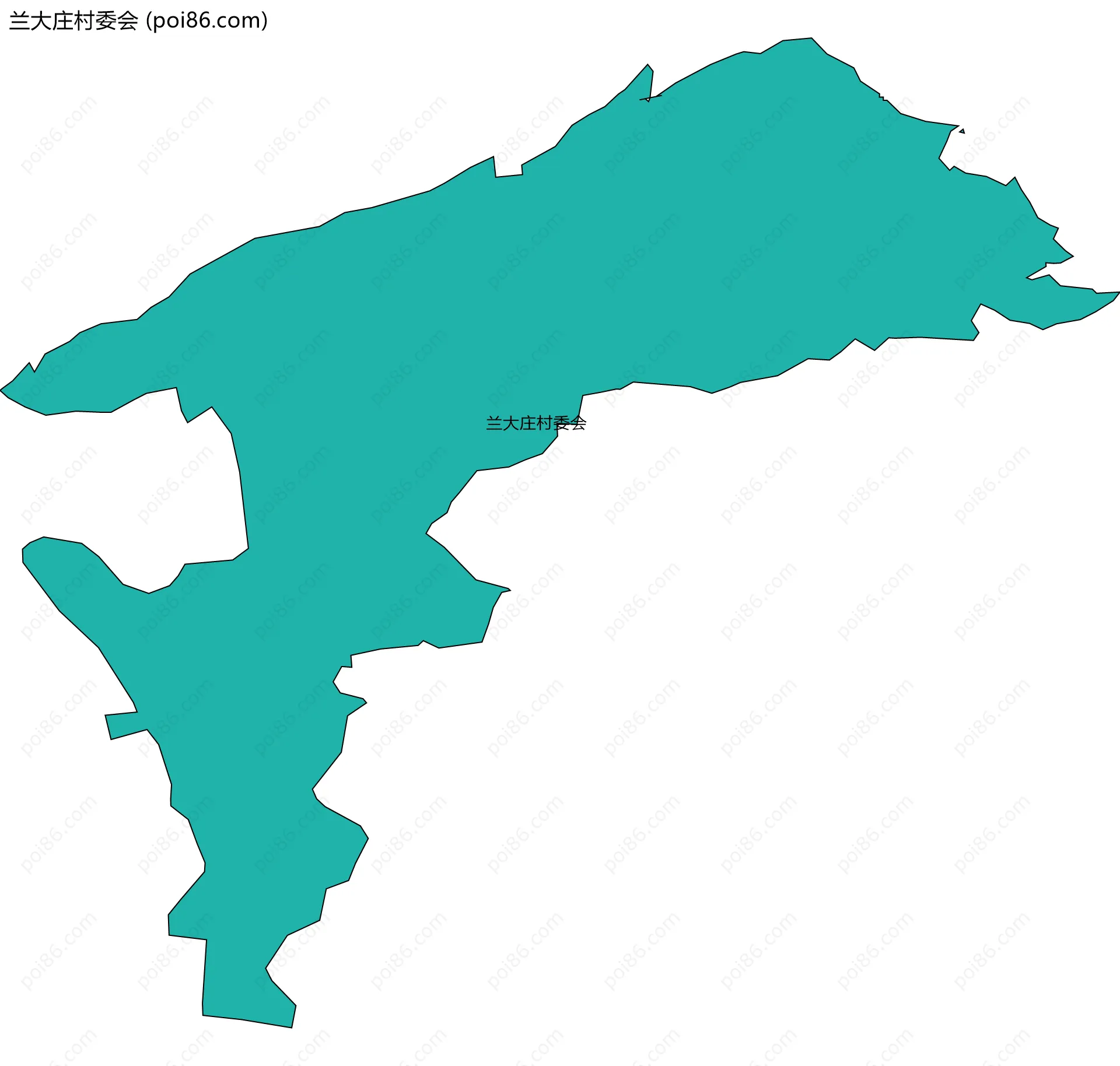 兰大庄村委会边界地图