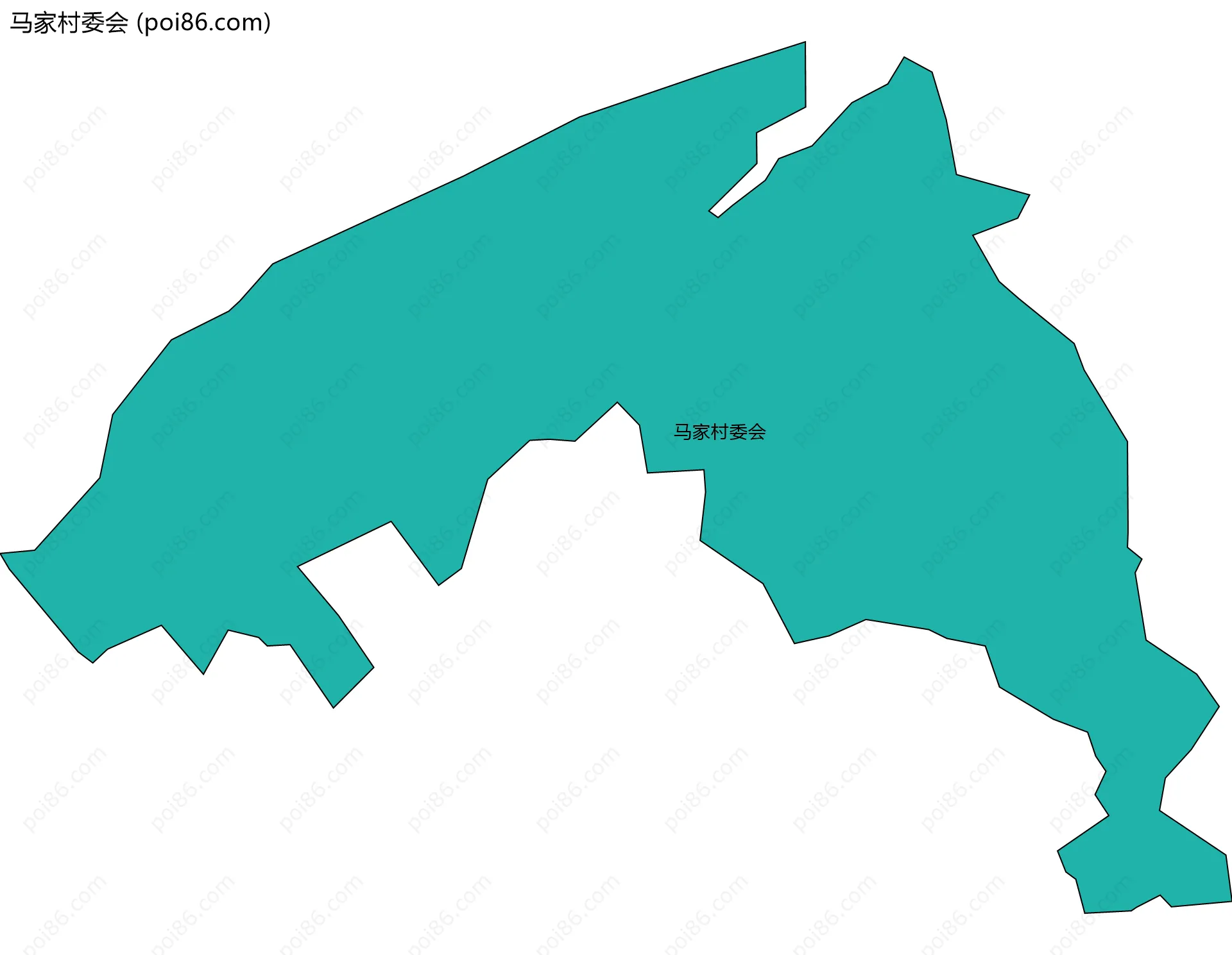 马家村委会边界地图