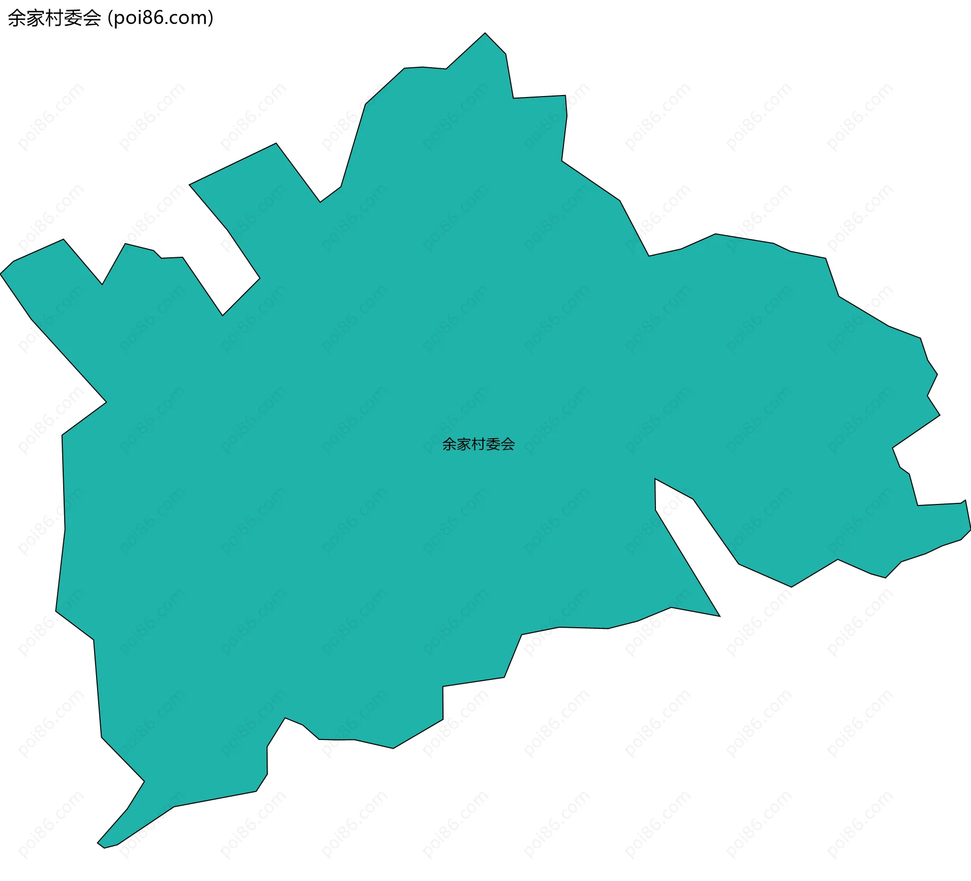 余家村委会边界地图