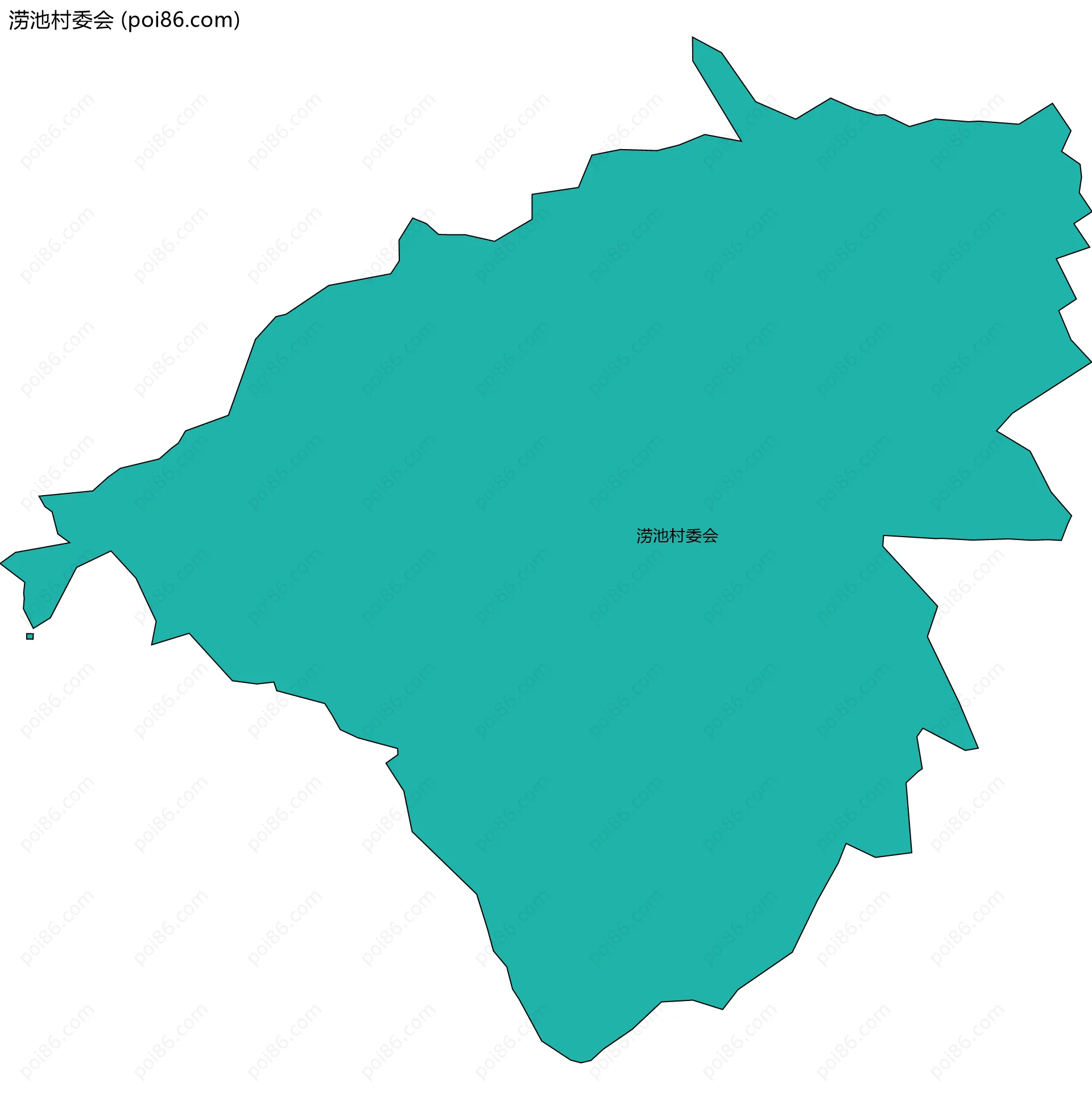 涝池村委会边界地图