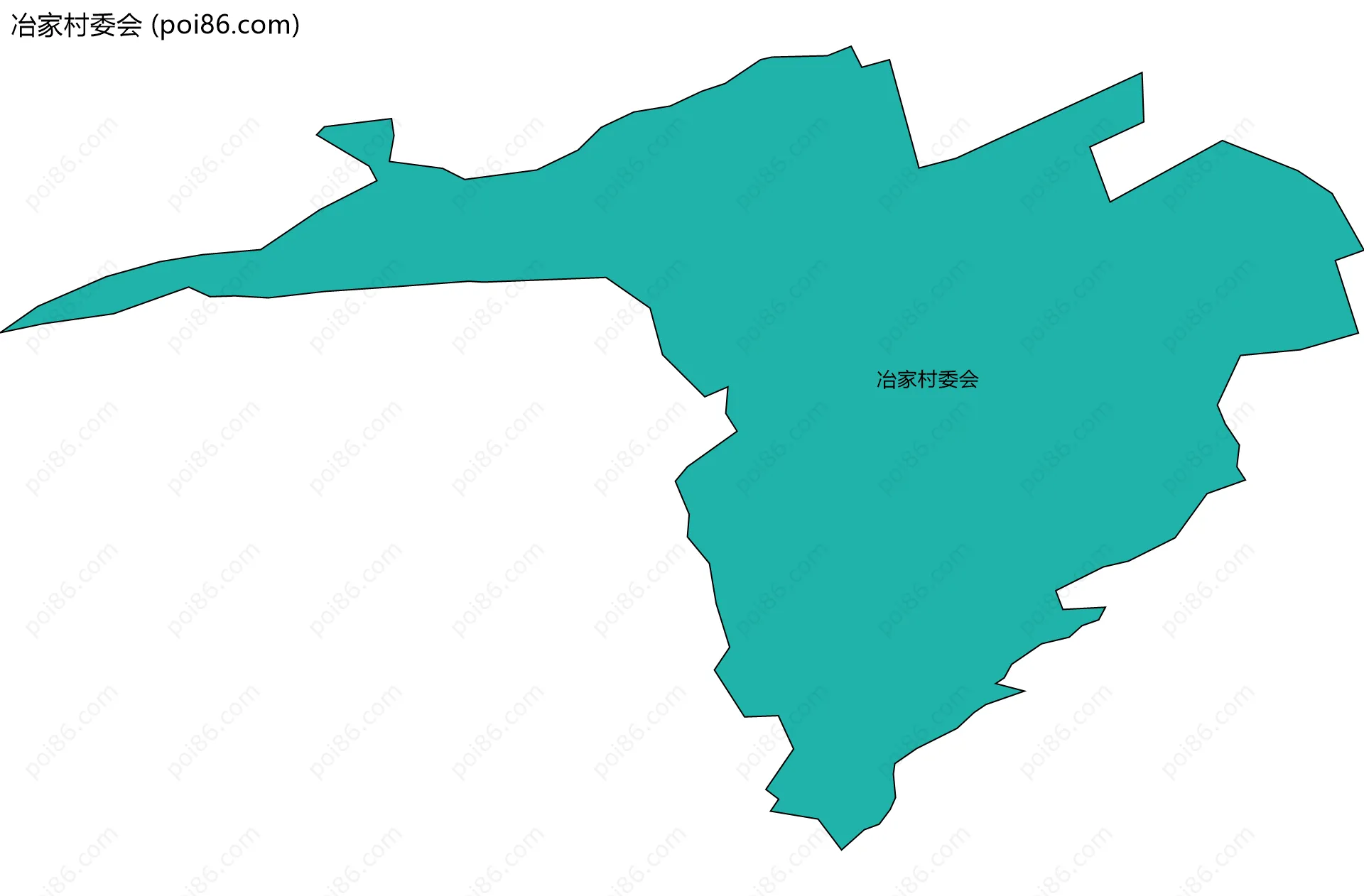 冶家村委会边界地图