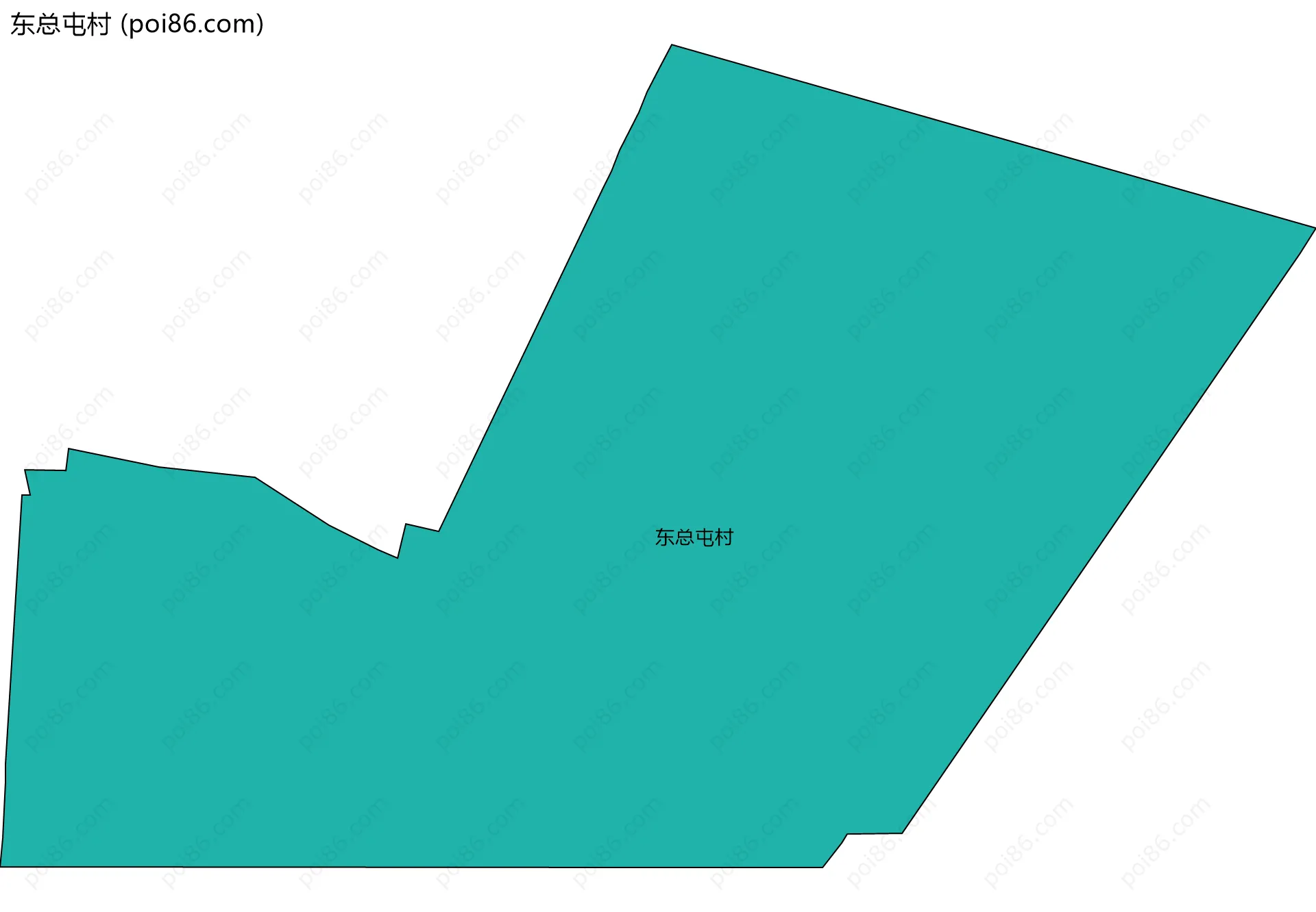 东总屯村边界地图