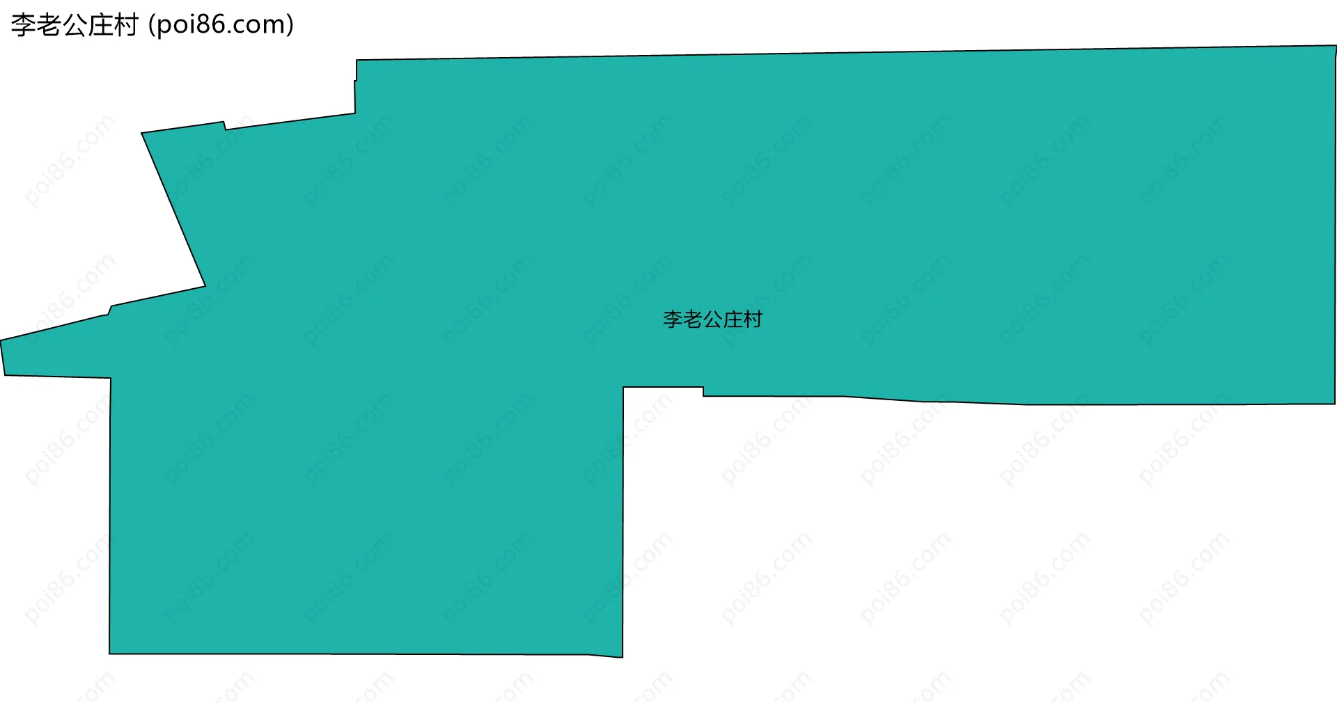 李老公庄村边界地图