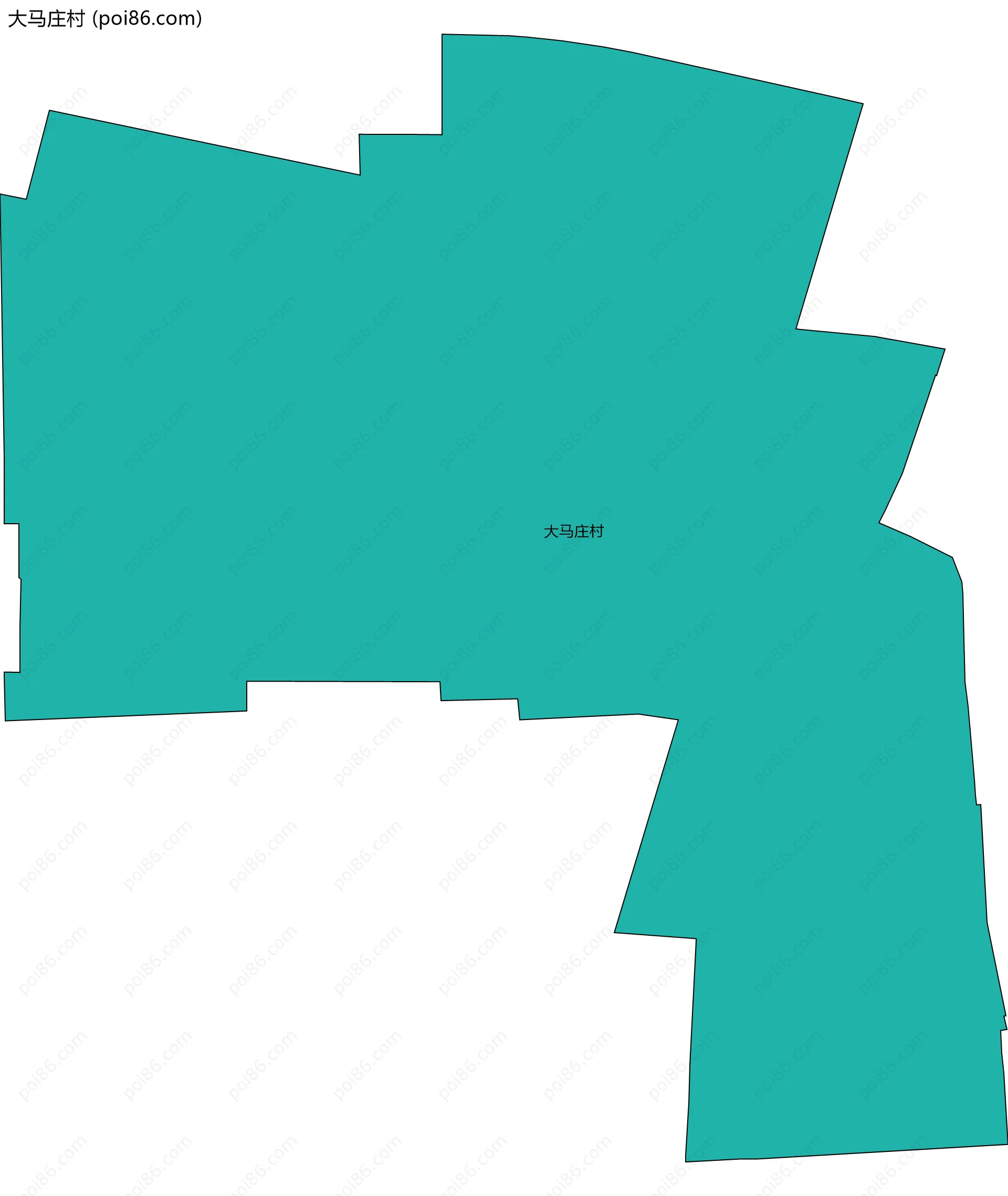 大马庄村边界地图