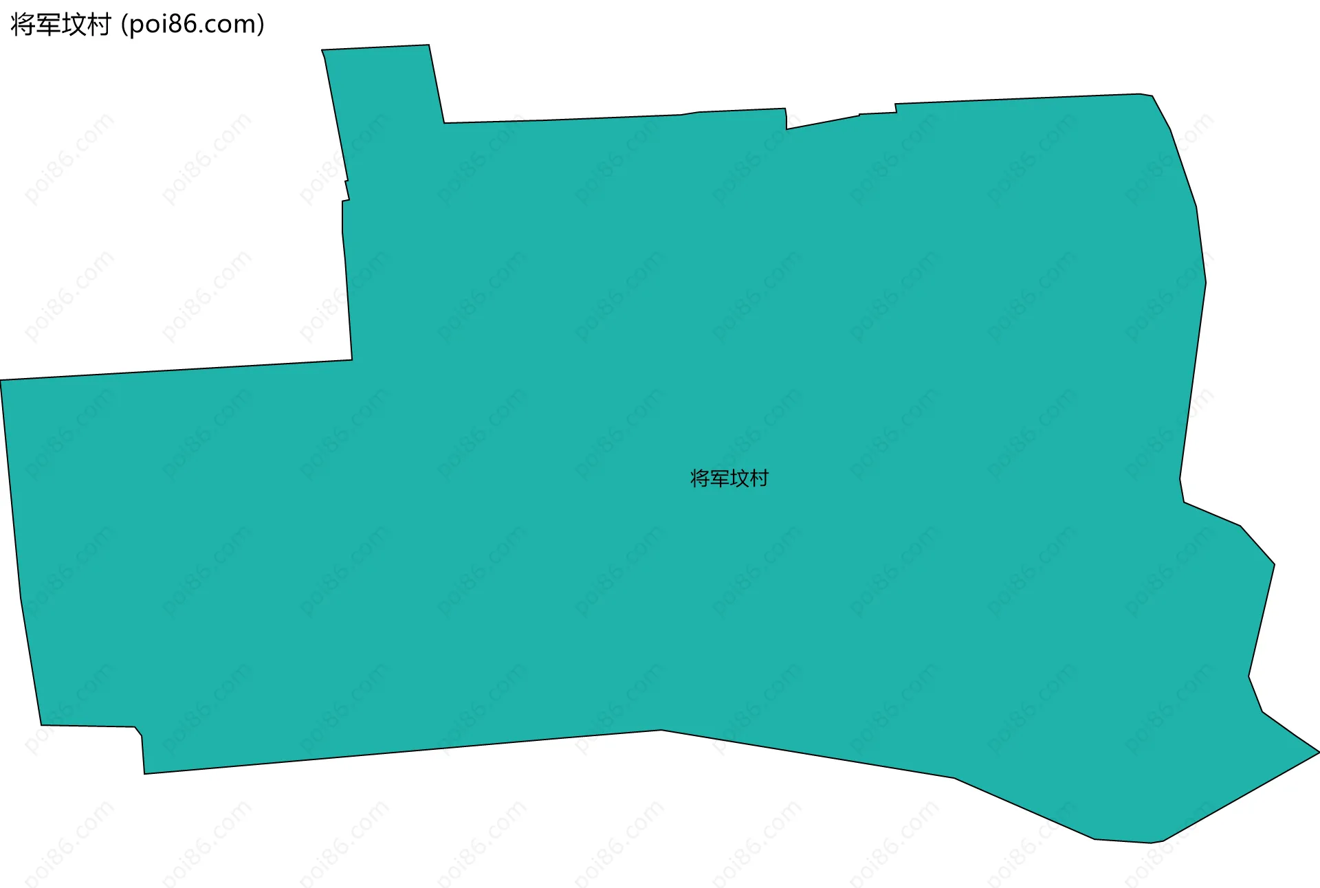 将军坟村边界地图