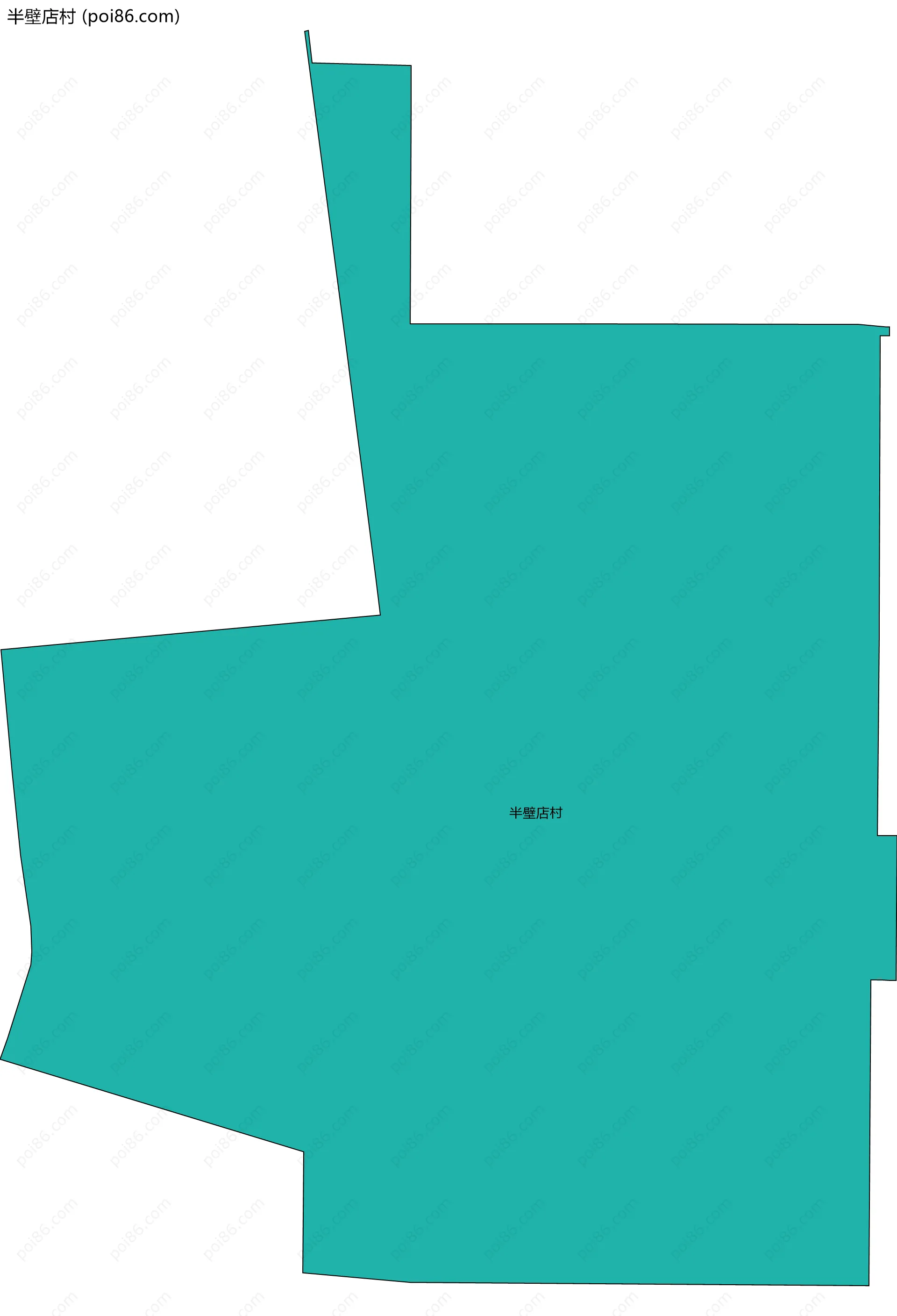 半壁店村边界地图