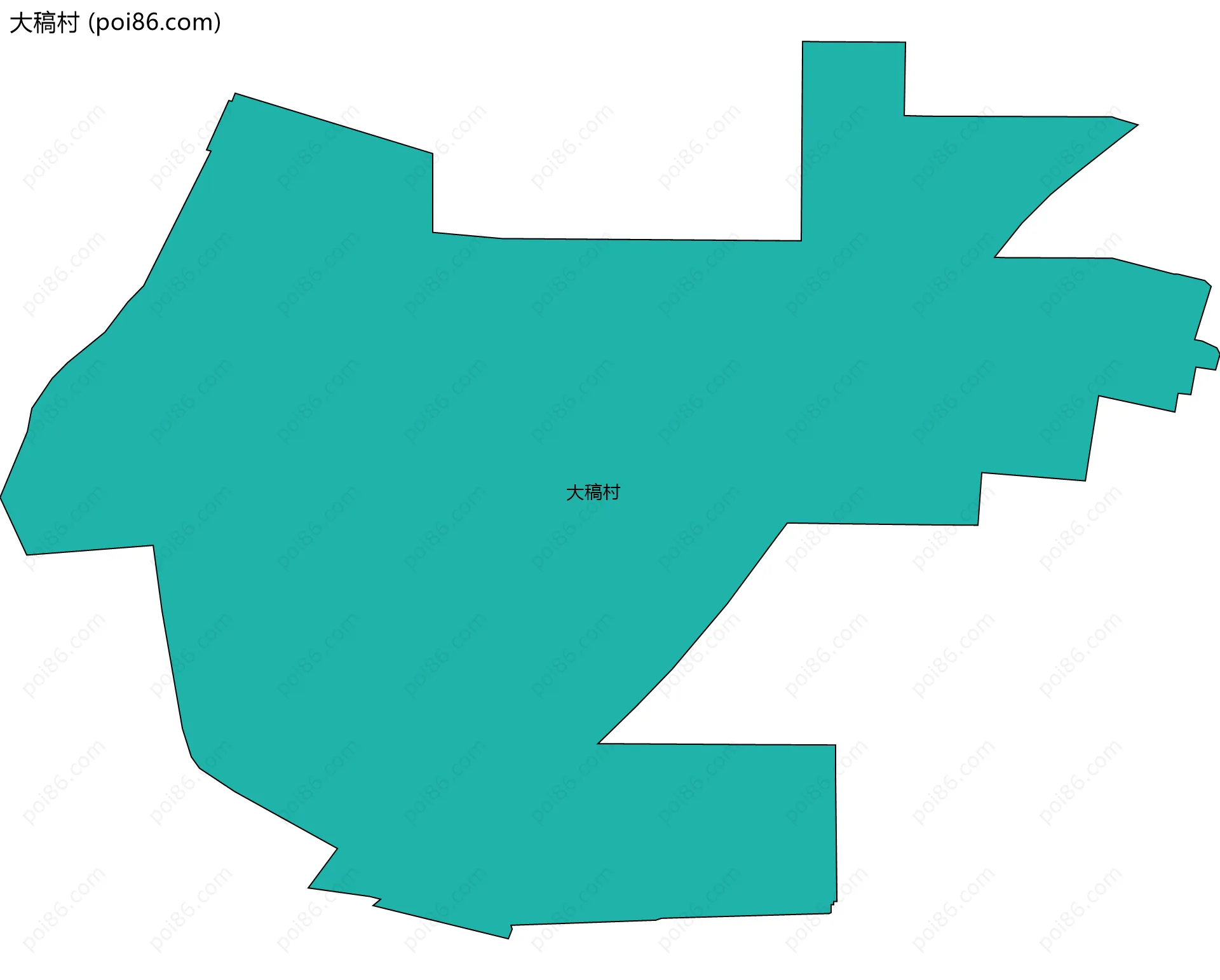 大稿村边界地图