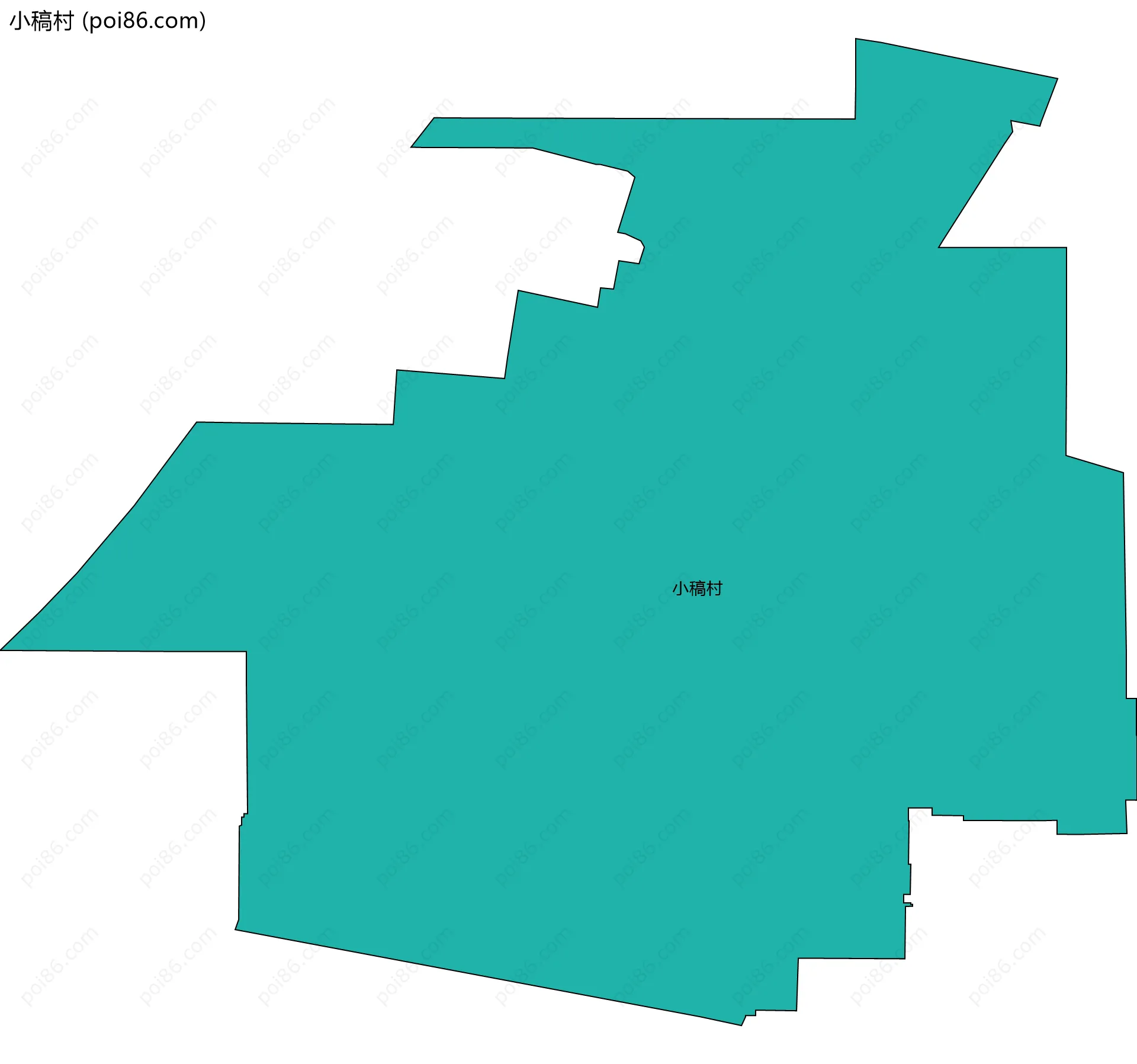 小稿村边界地图