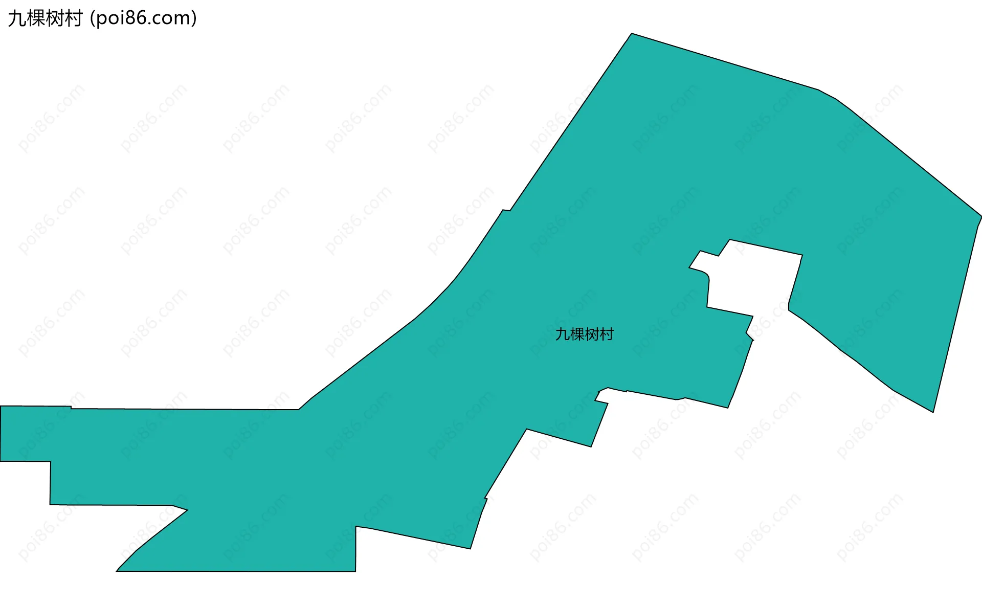 九棵树村边界地图
