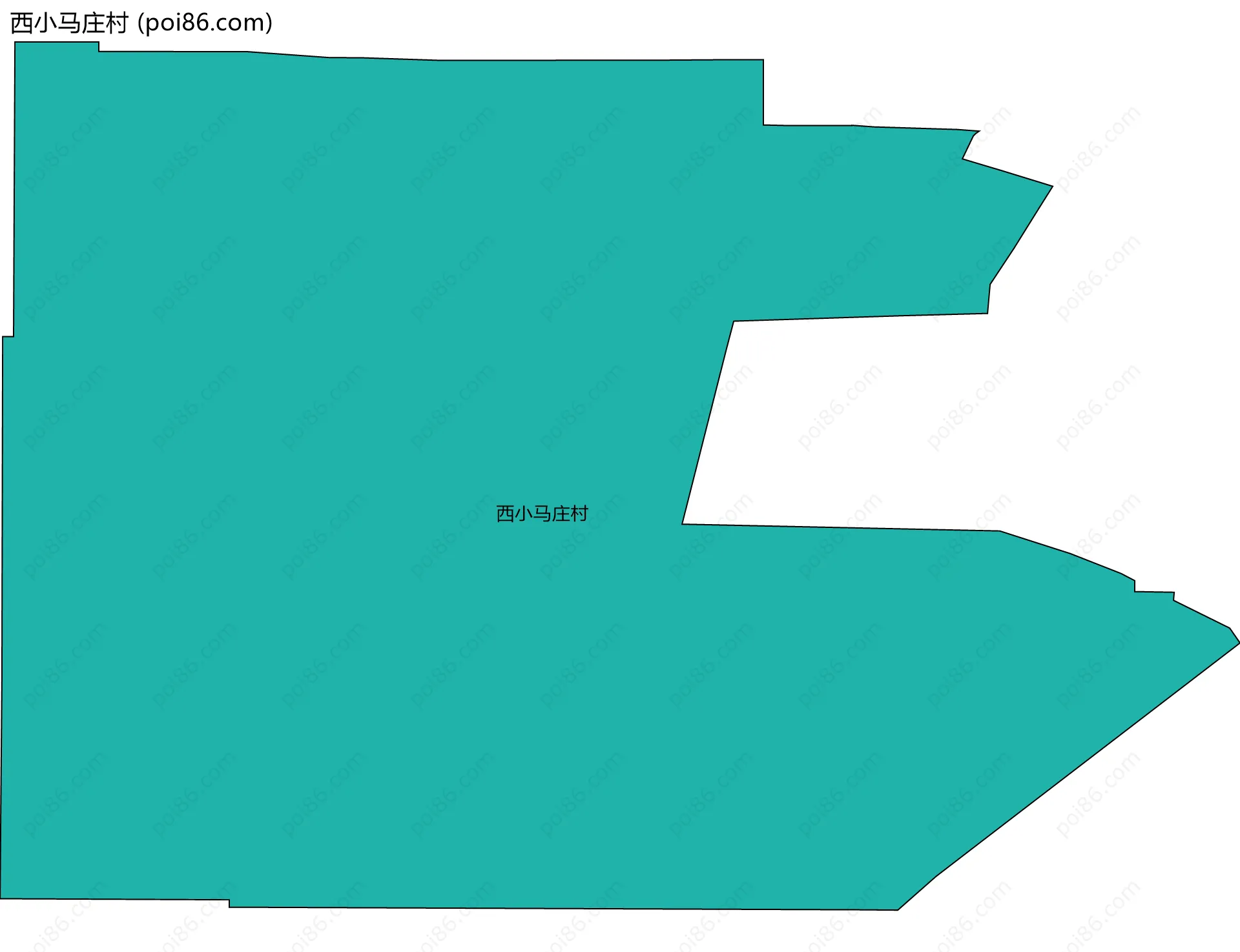 西小马庄村边界地图