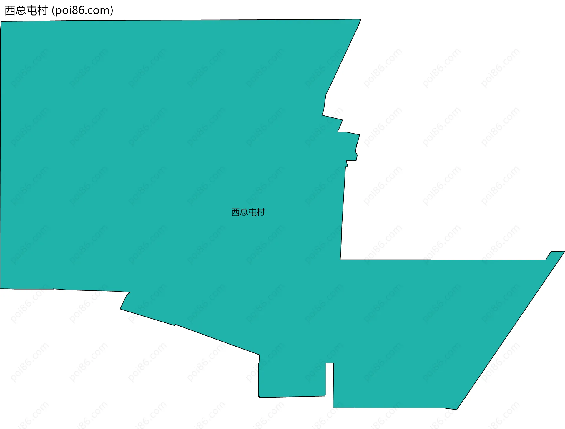 西总屯村边界地图