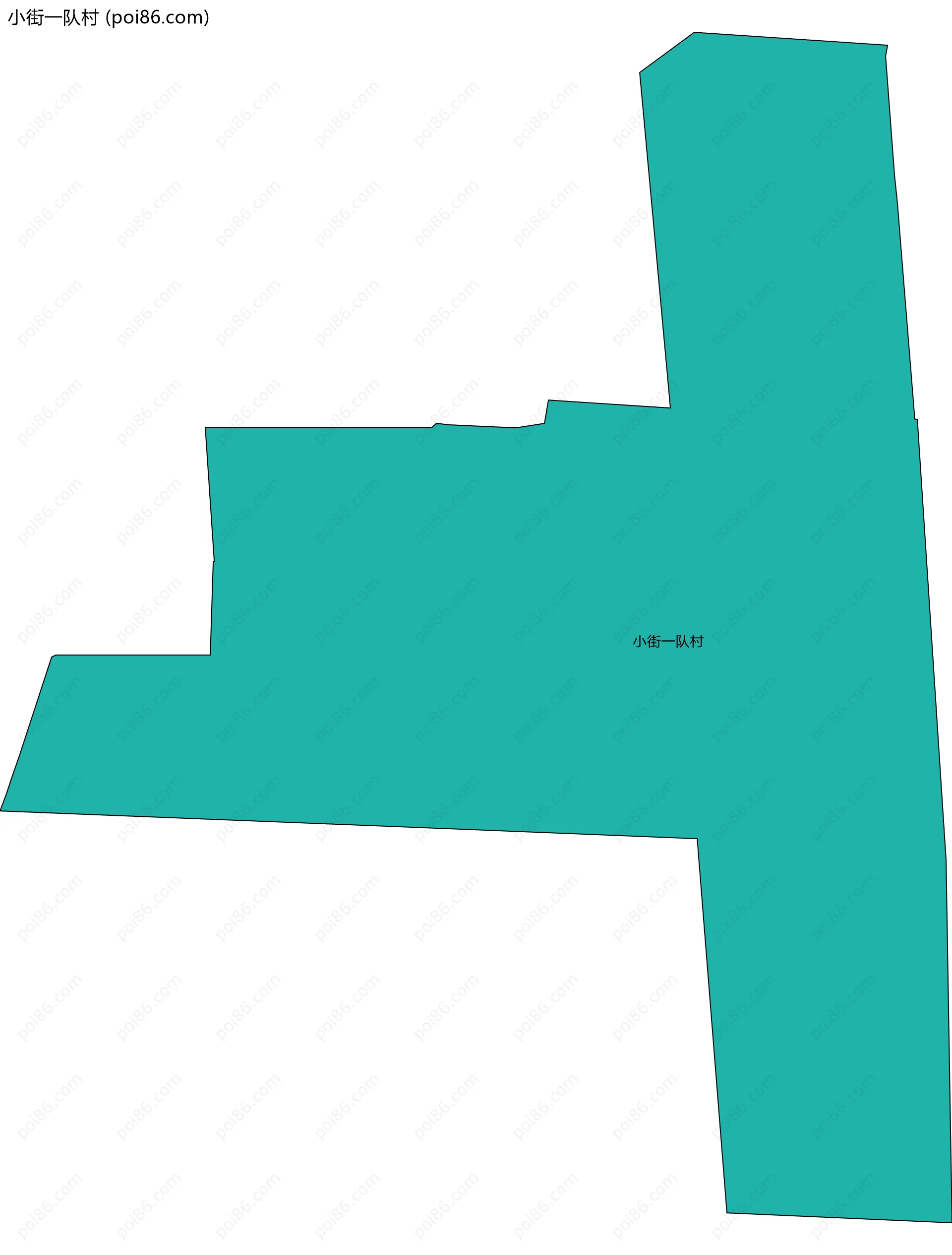 小街一队村边界地图