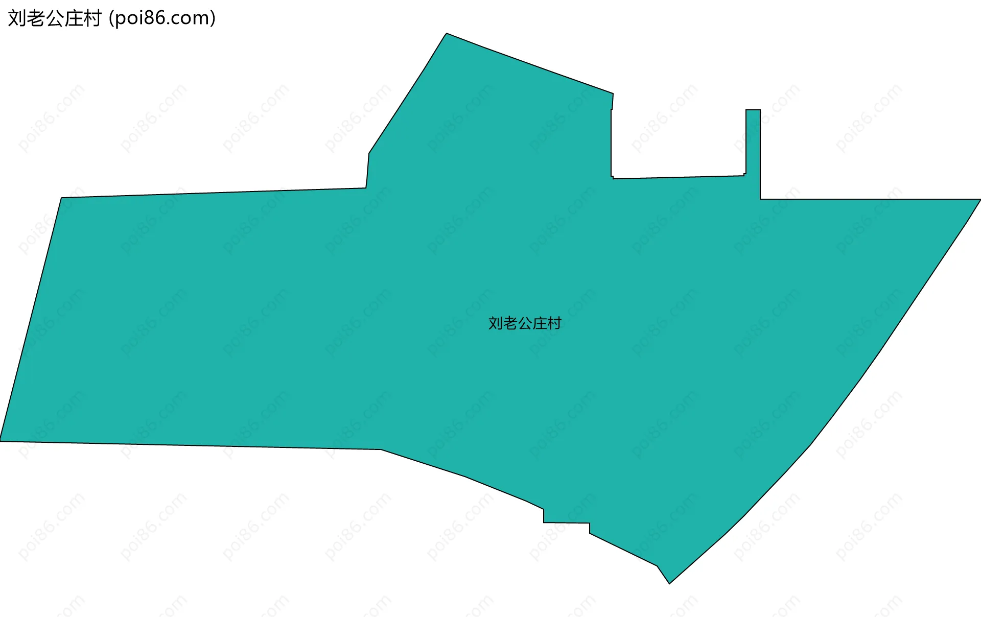 刘老公庄村边界地图