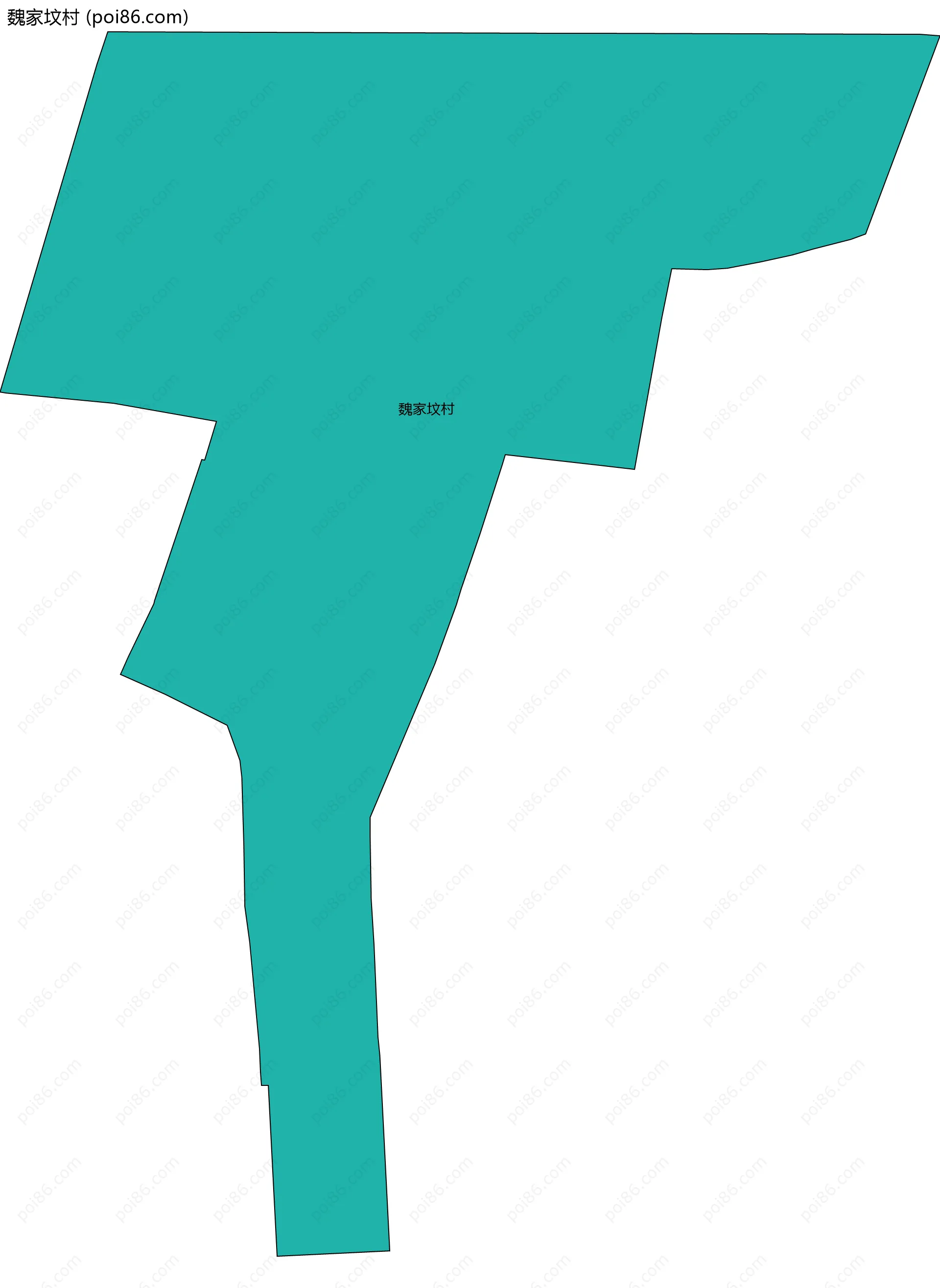 魏家坟村边界地图