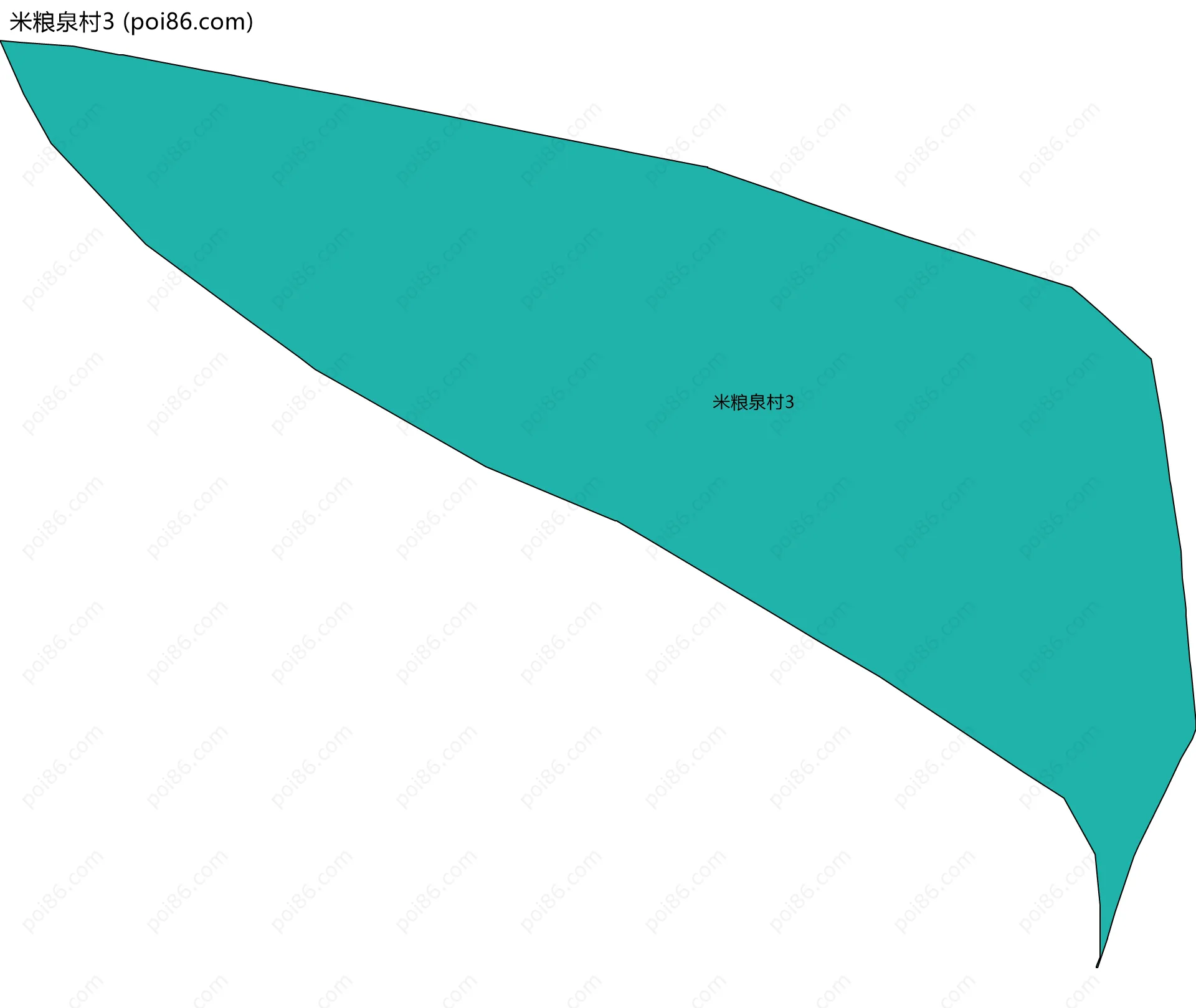 米粮泉村3边界地图