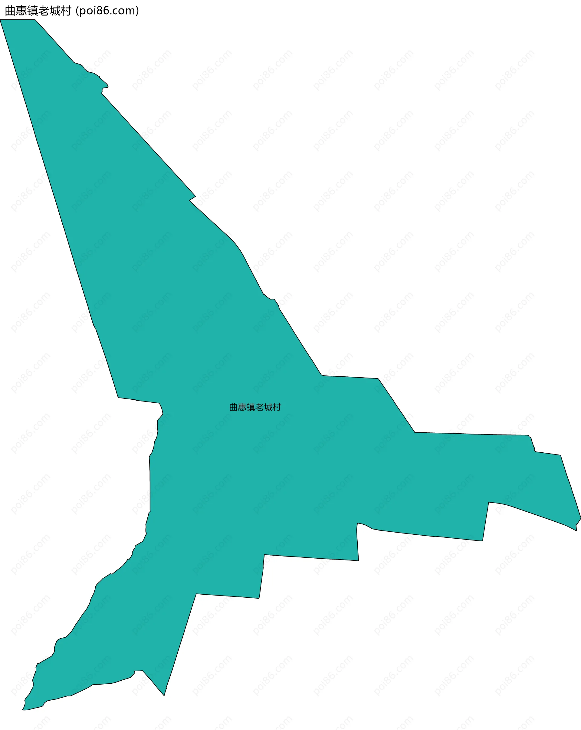 曲惠镇老城村边界地图