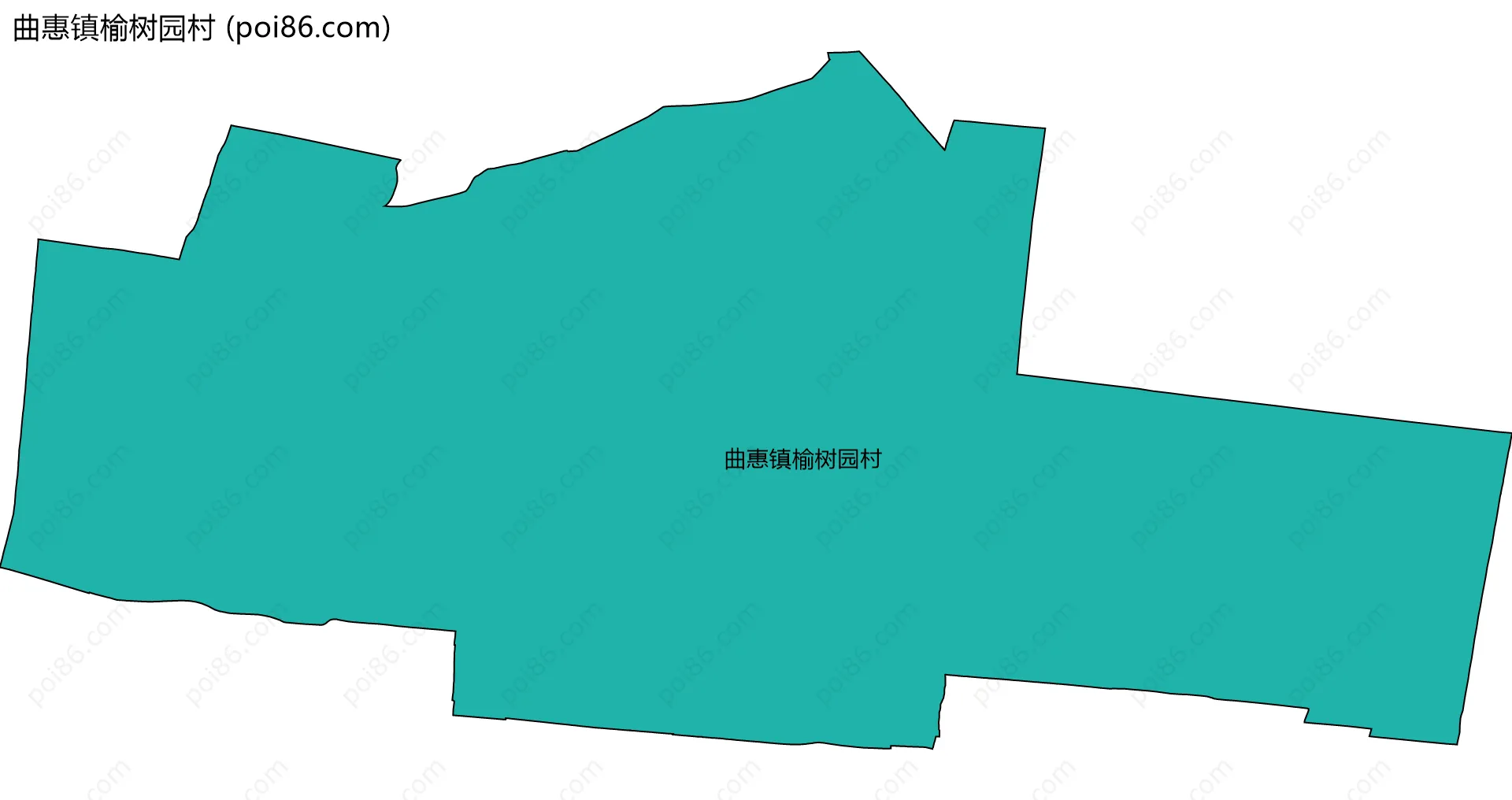 曲惠镇榆树园村边界地图