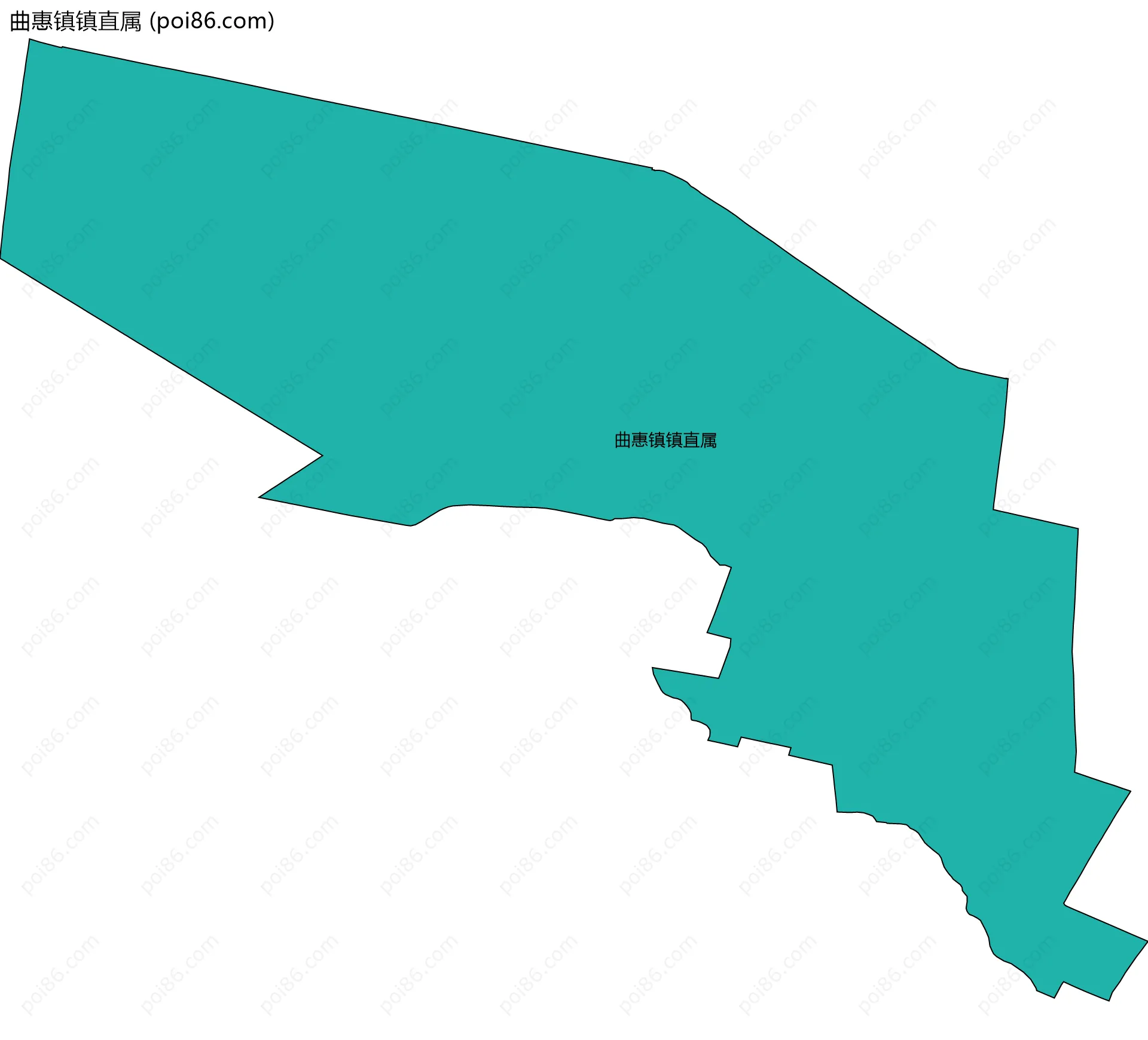 曲惠镇镇直属边界地图