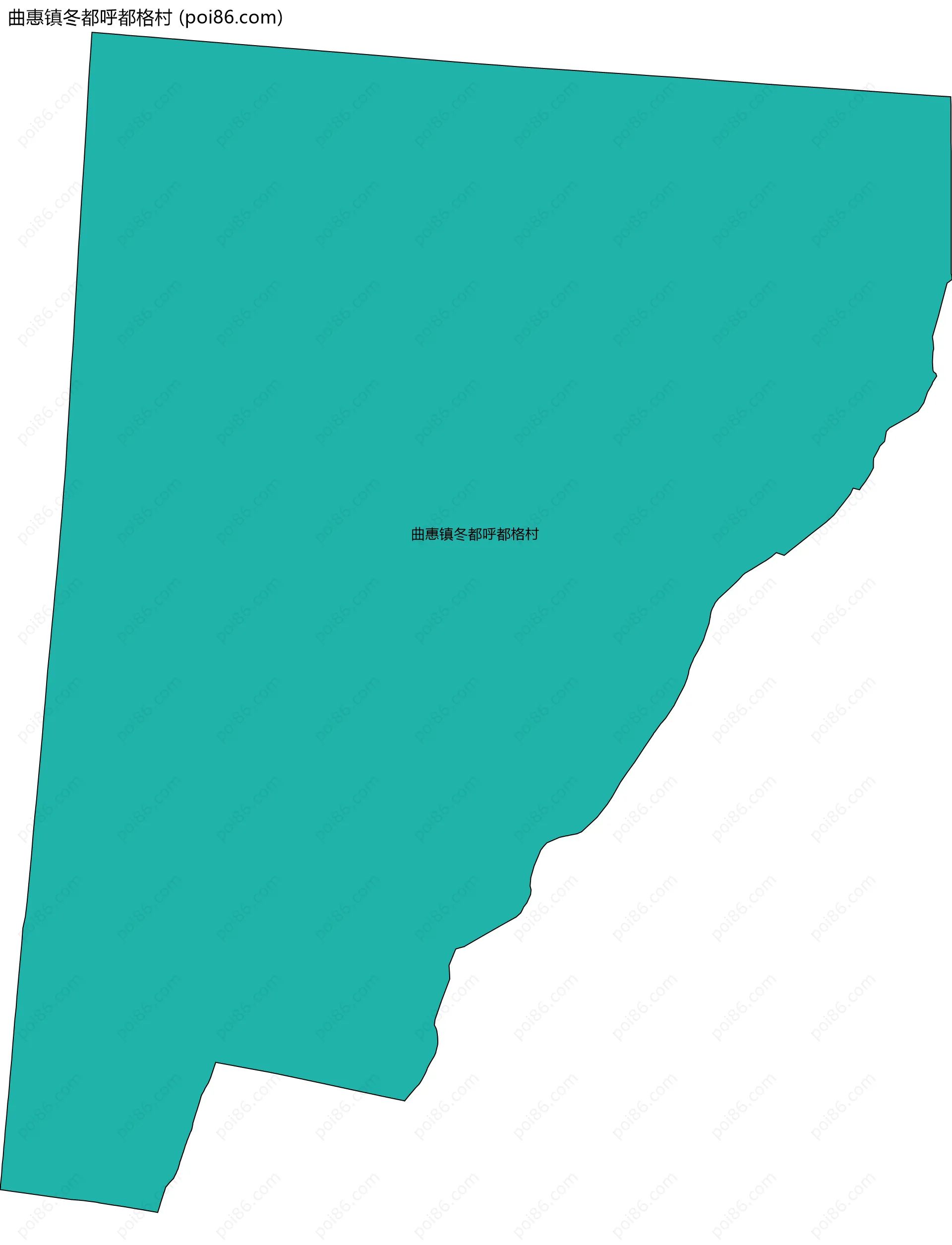 曲惠镇冬都呼都格村边界地图