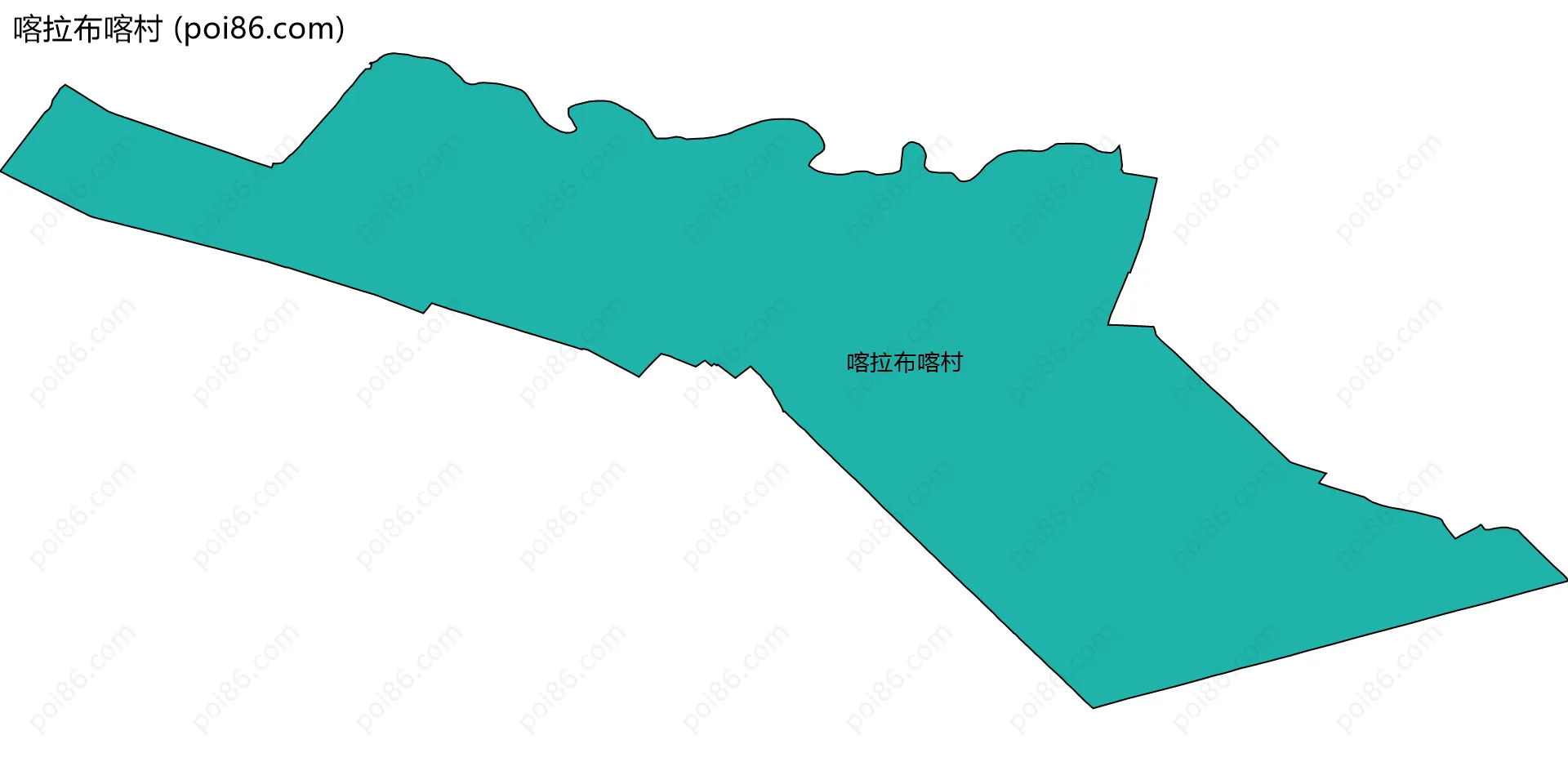 喀拉布喀村边界地图