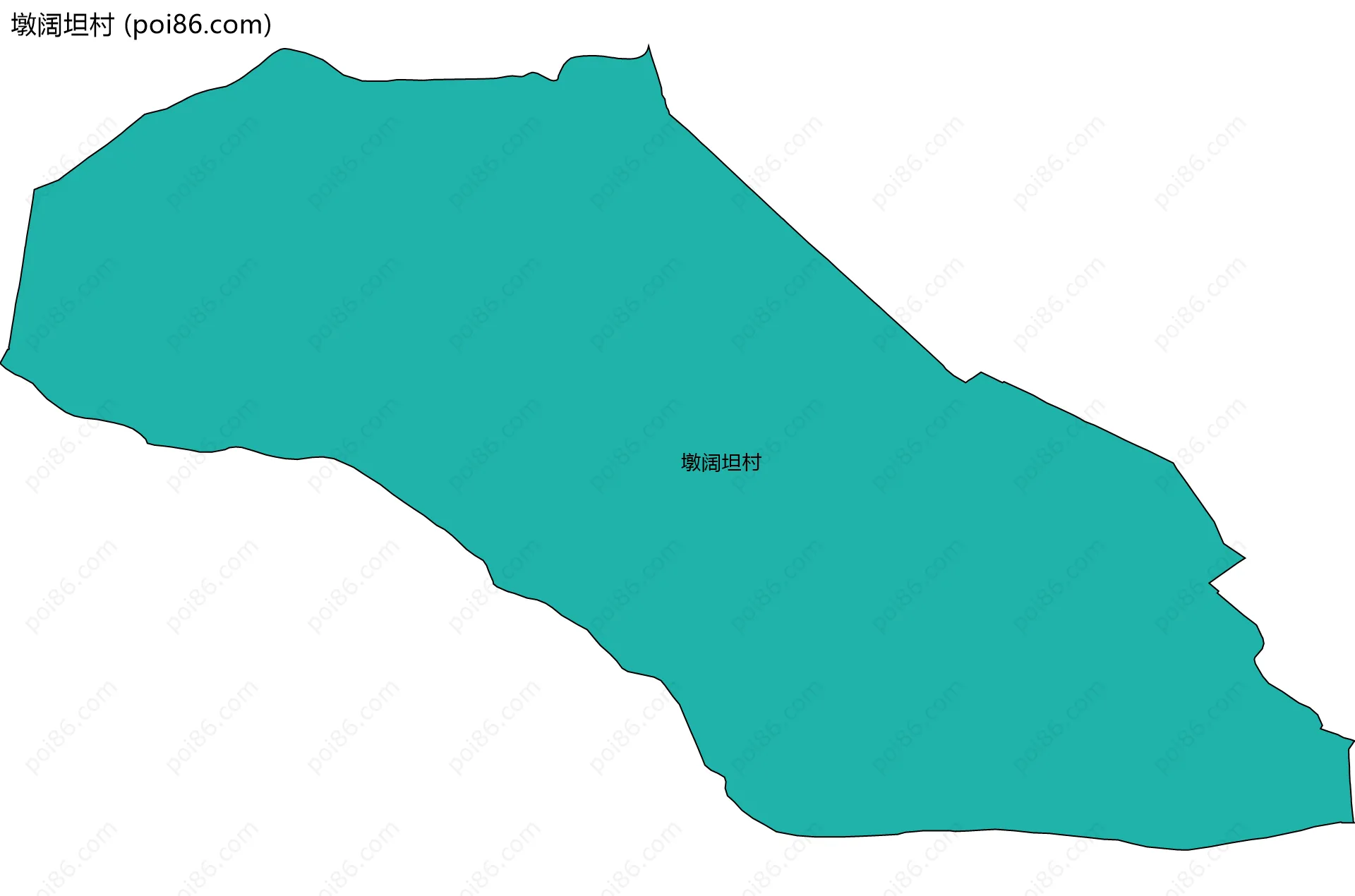 墩阔坦村边界地图
