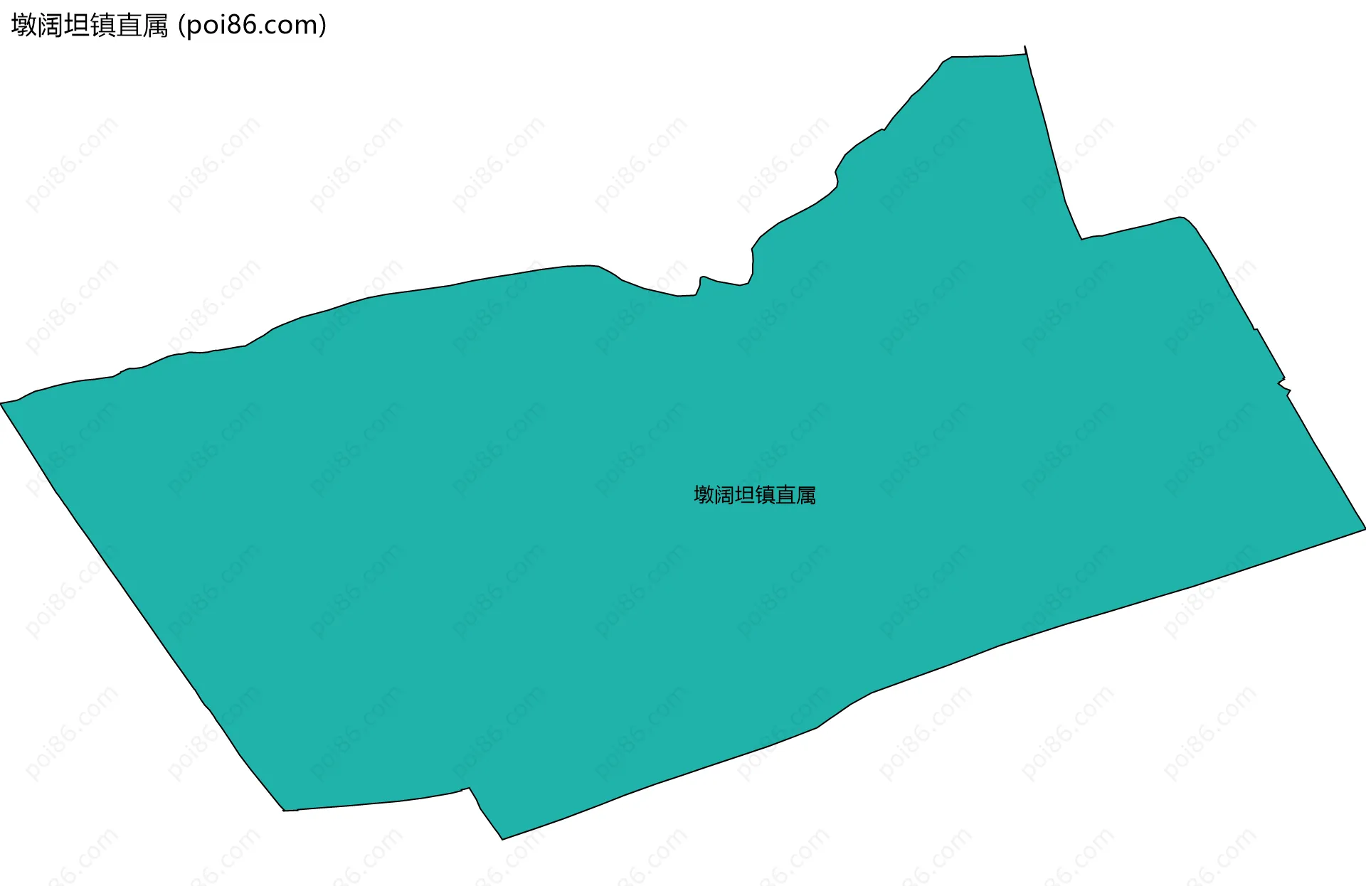 墩阔坦镇直属边界地图