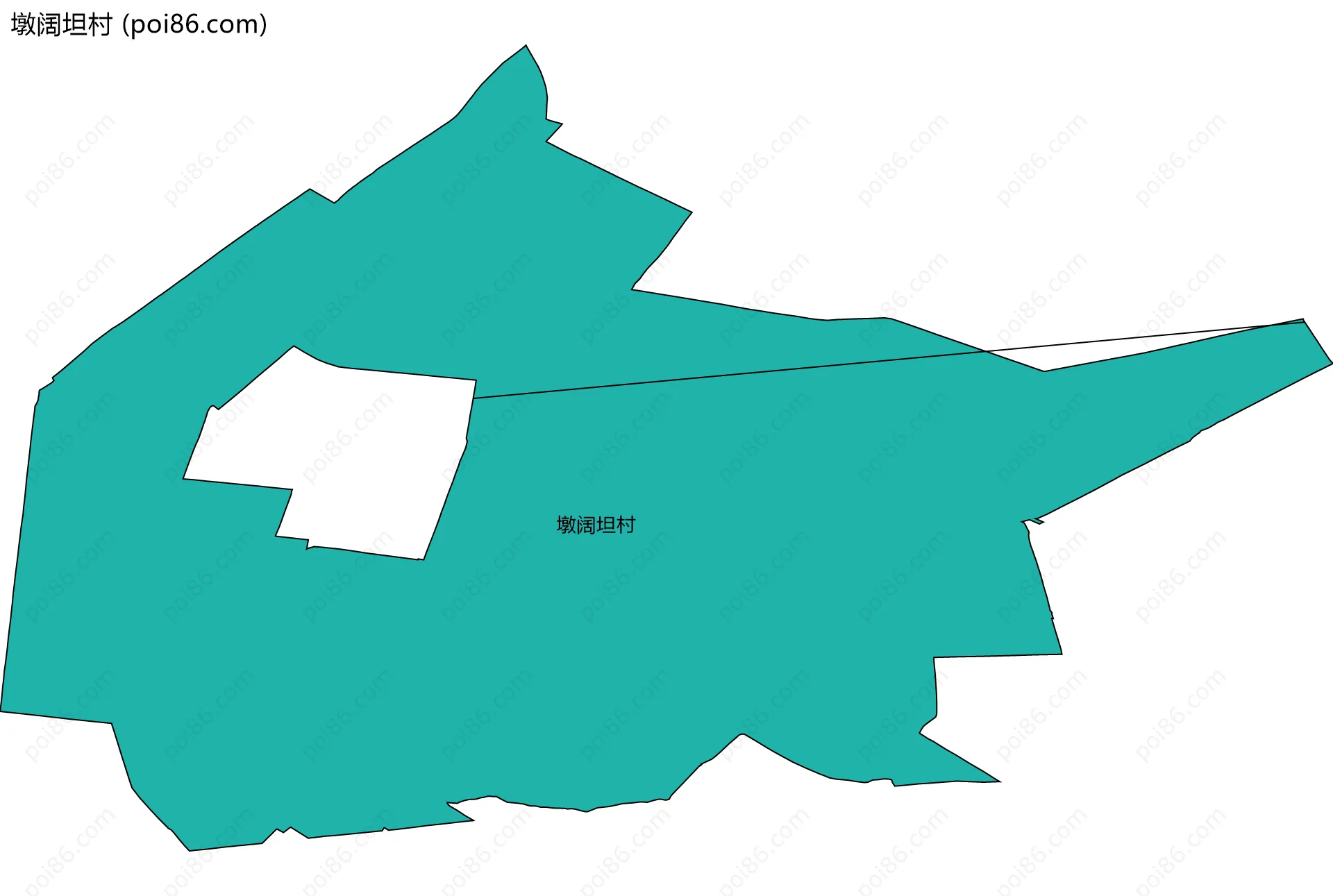 墩阔坦村边界地图