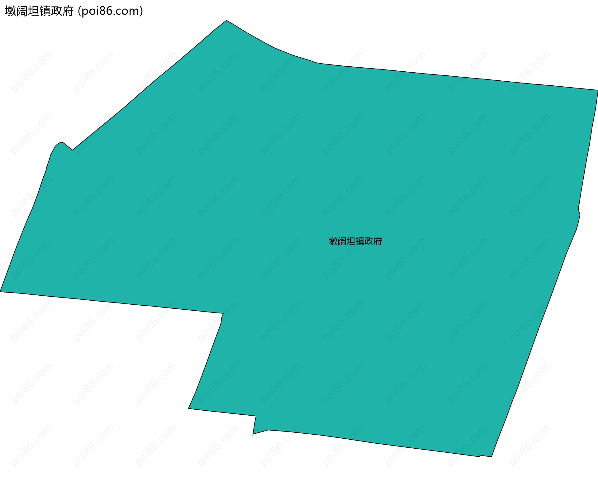 墩阔坦镇政府边界地图