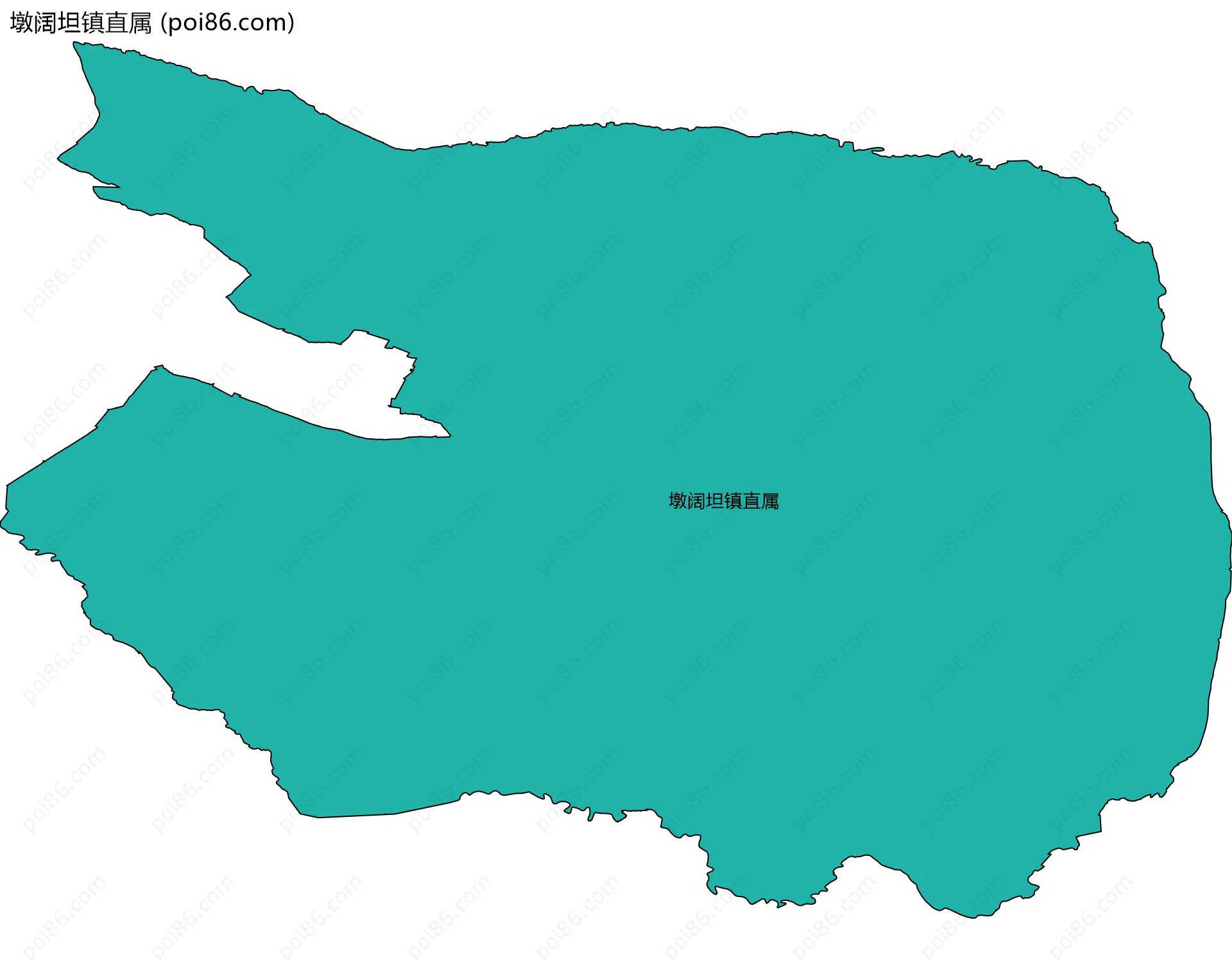 墩阔坦镇直属边界地图