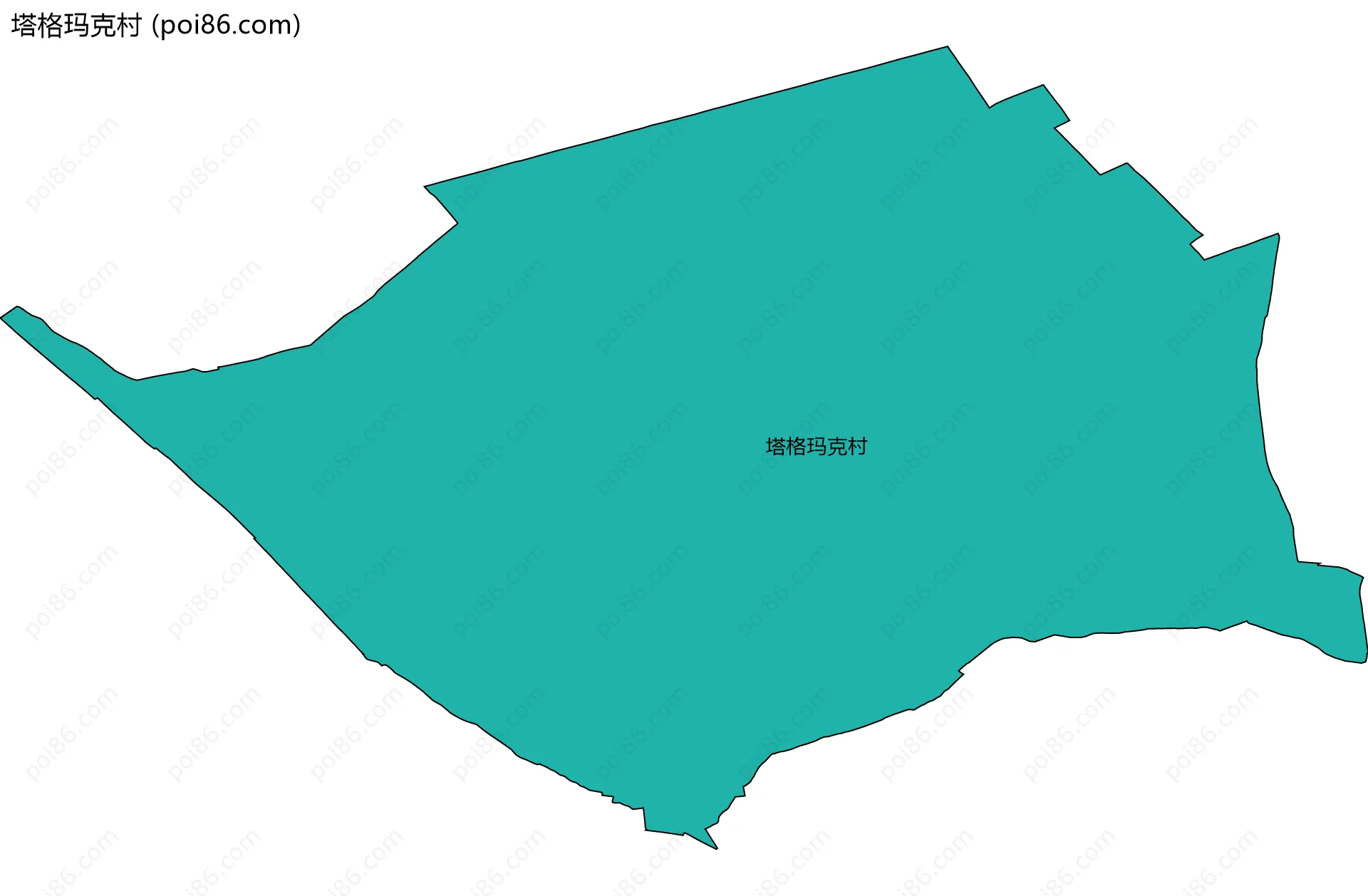 塔格玛克村边界地图